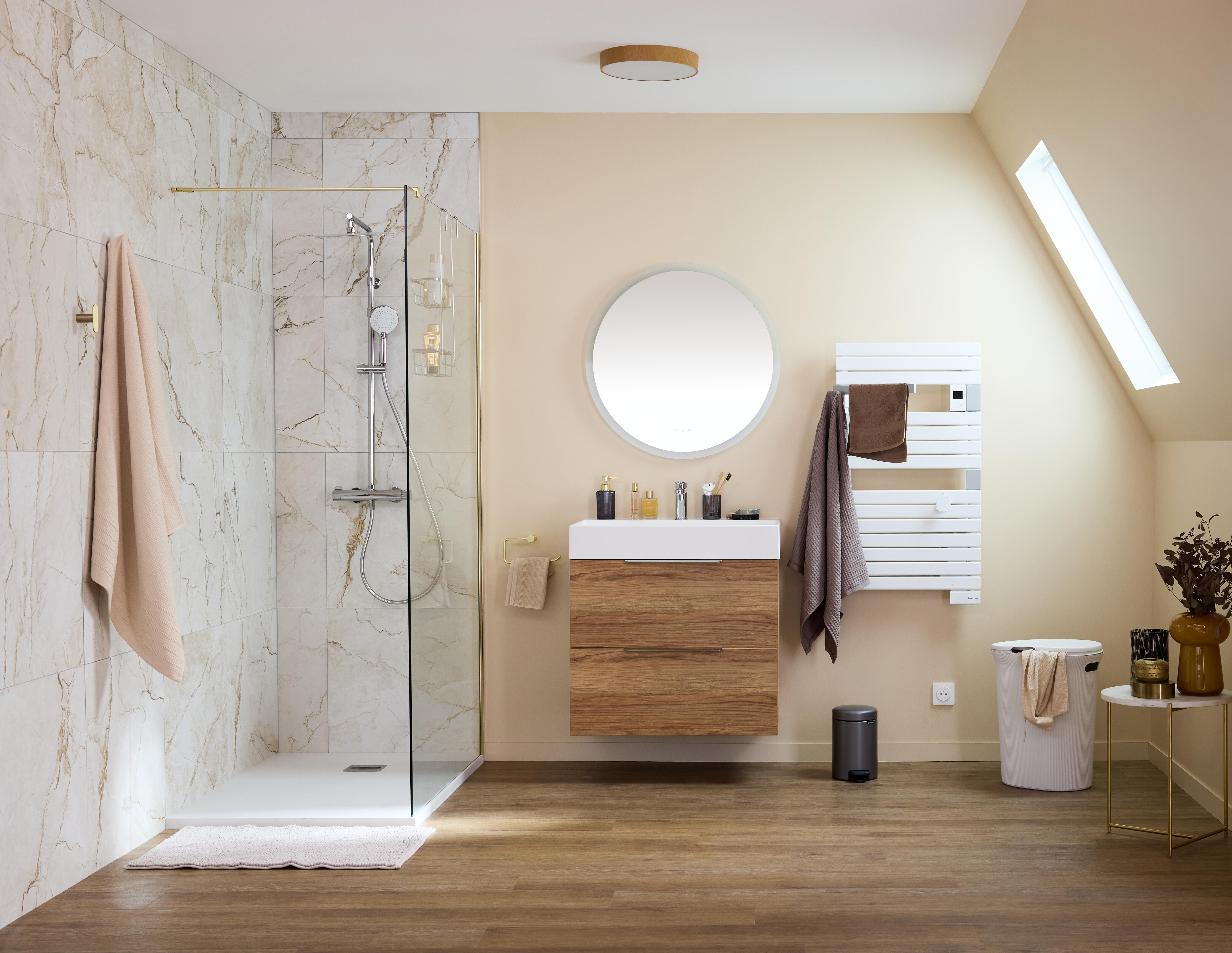 Conjunto de duche com torneira termostática cromado Sensea Icone - 4