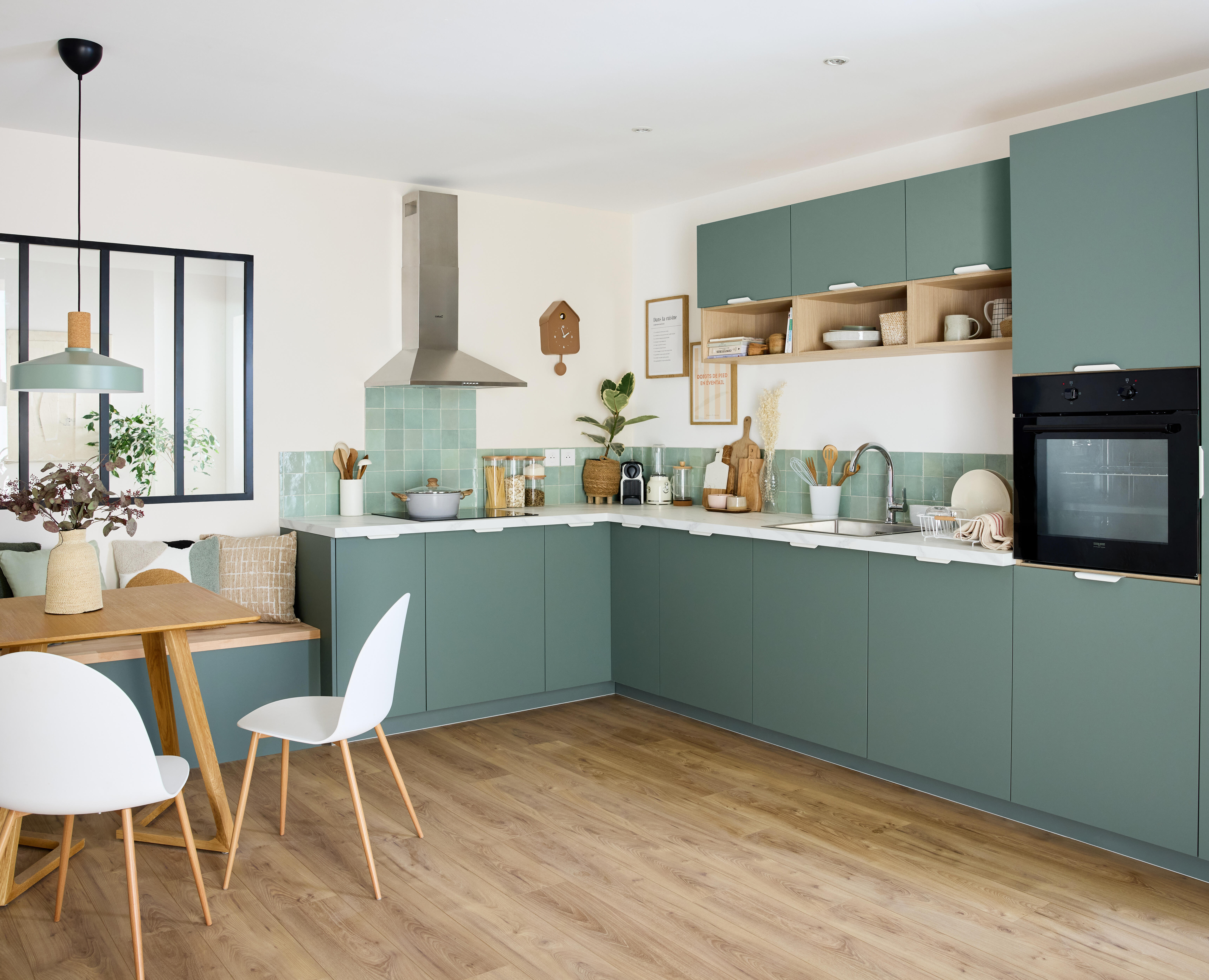 Porte de cuisine Vienne gris vert mat H.76.5 x l.39.7 cm - 6