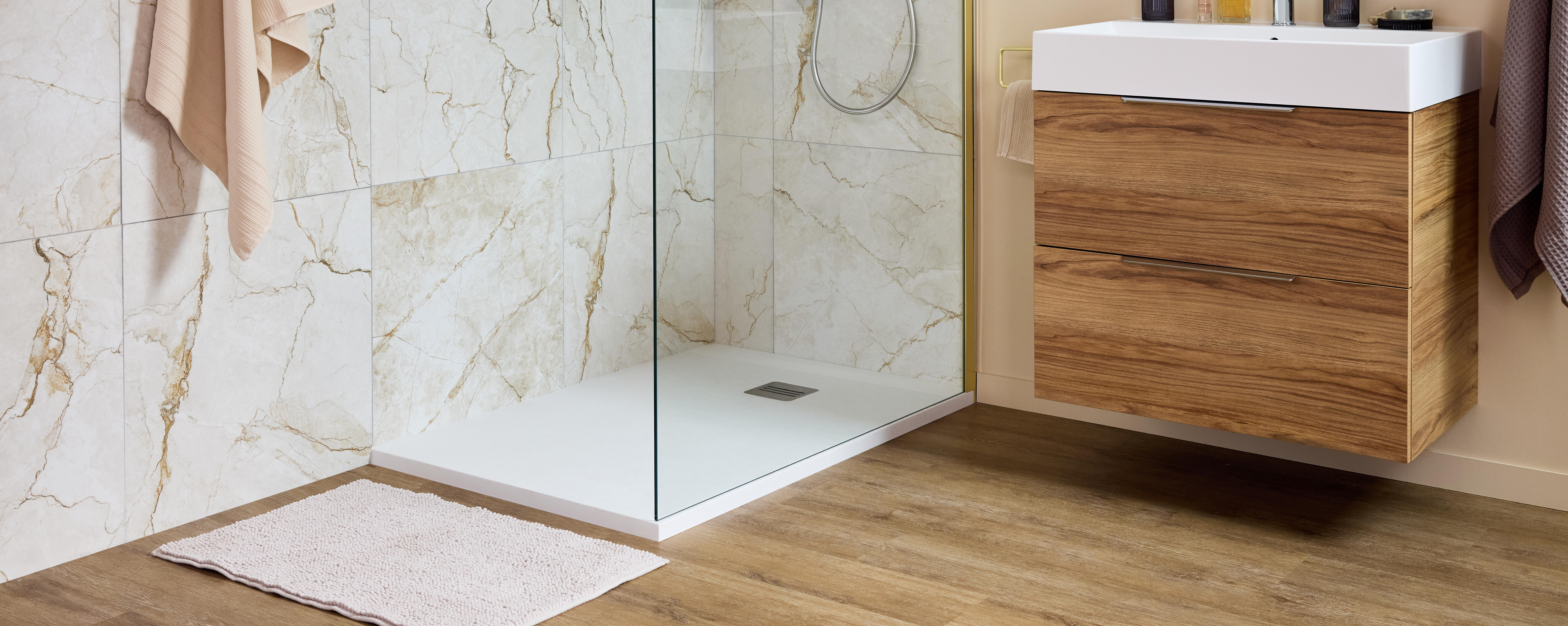 Alfombra de baño Easy rectangular beige de 50x80 cm - 10