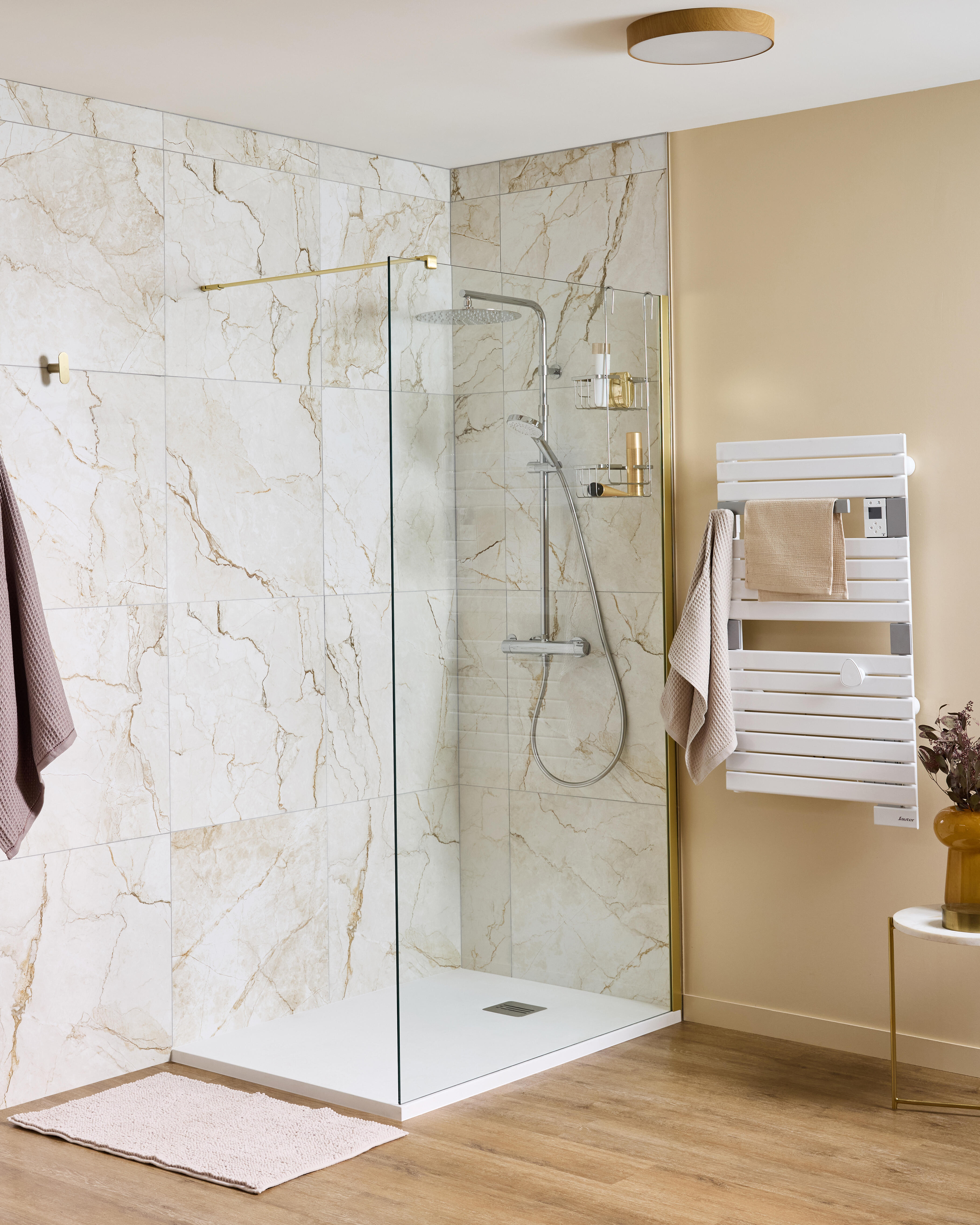 Conjunto de duche com torneira termostática cromado Sensea Icone - 14