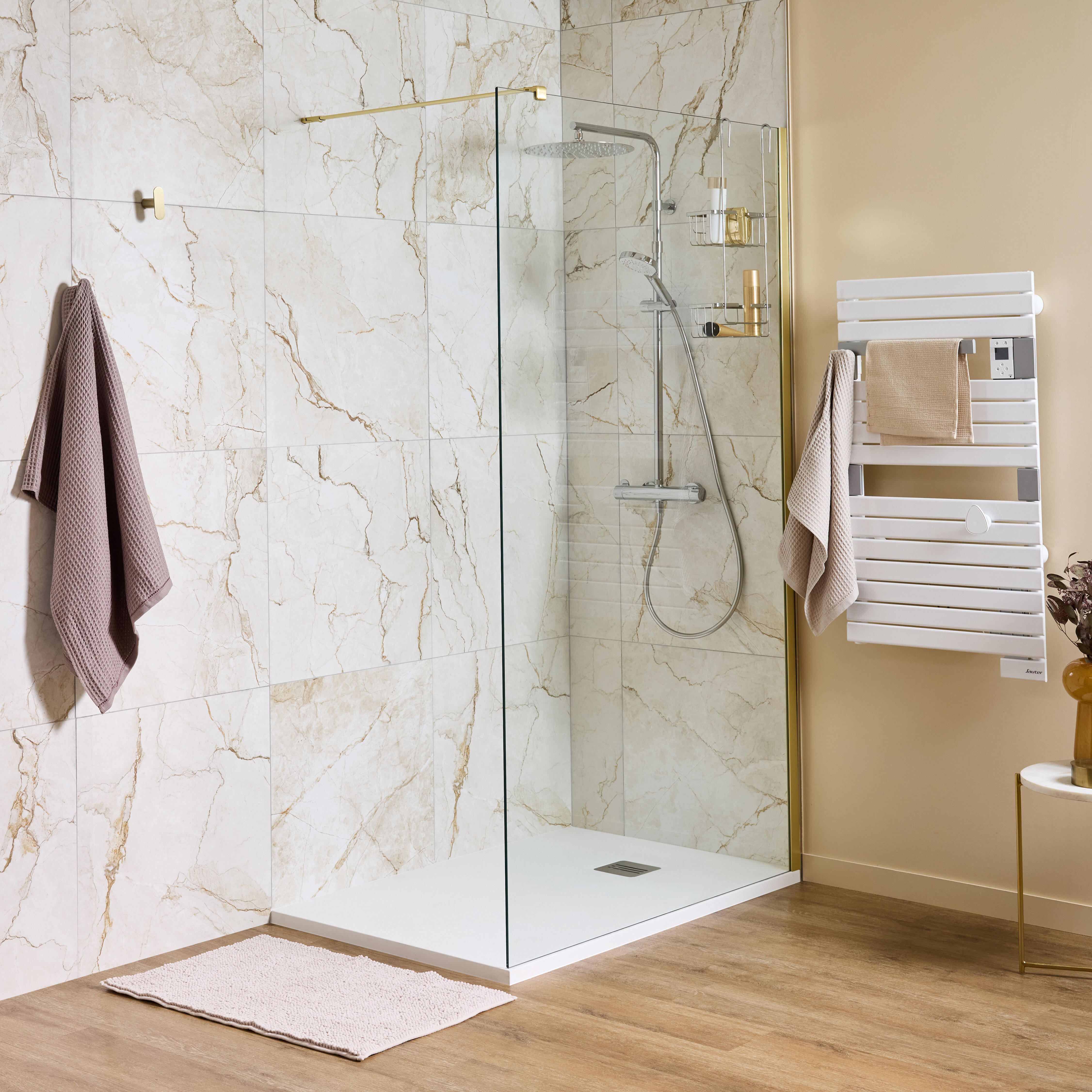 Conjunto de duche com torneira termostática cromado Sensea Icone - 13