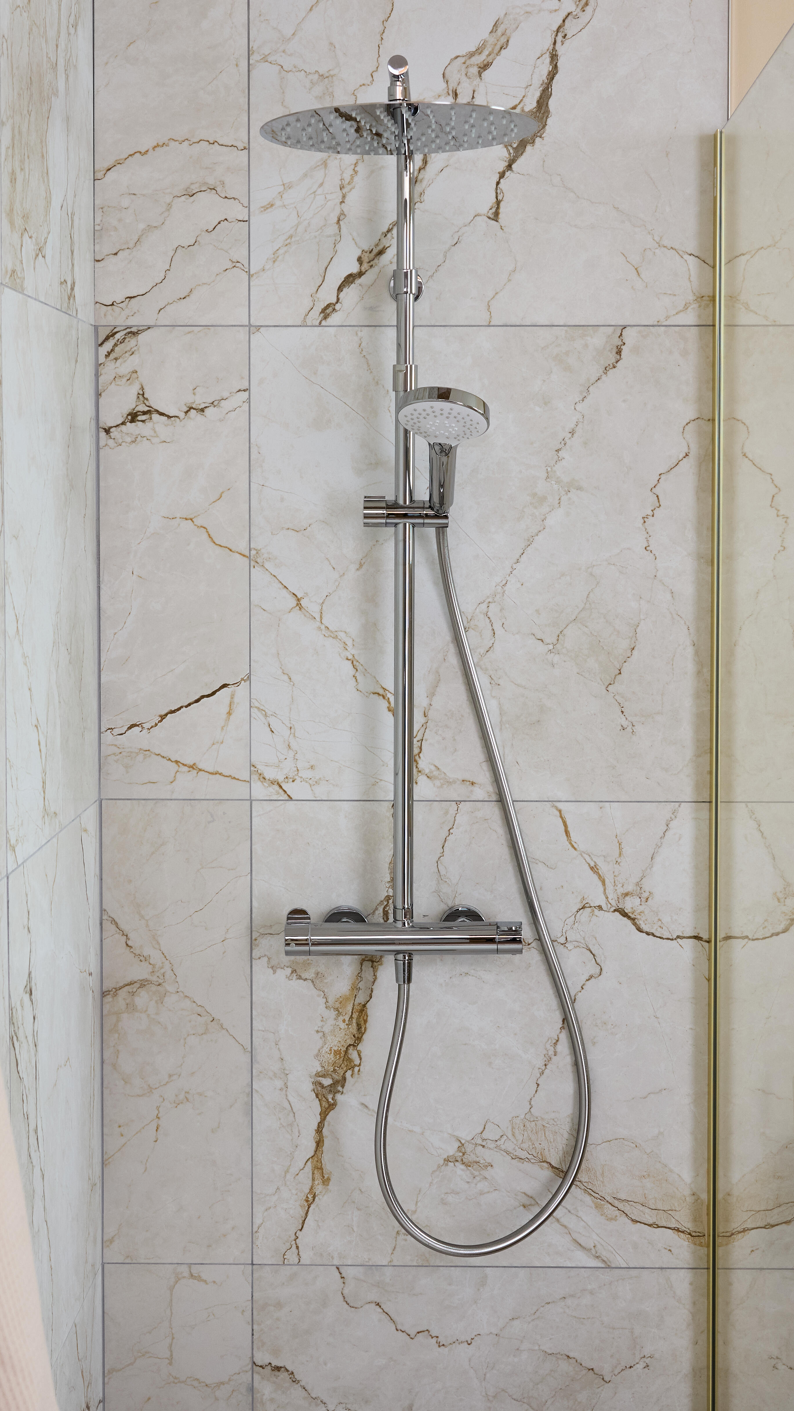 Conjunto de duche com torneira termostática cromado Sensea Icone - 16