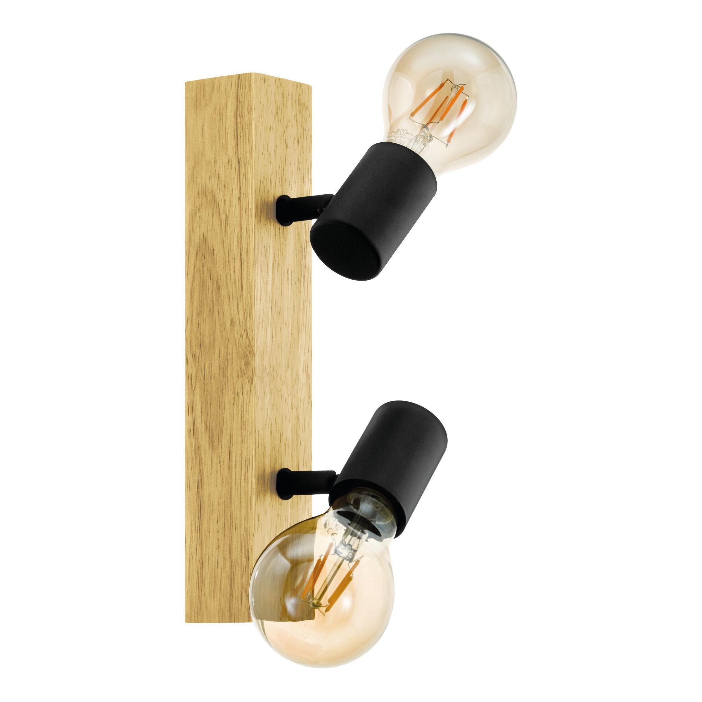 Faretto decorativo senza fonte luminosa TOWNSHEND in legno marrone E27 EGLO 2 luci - 11