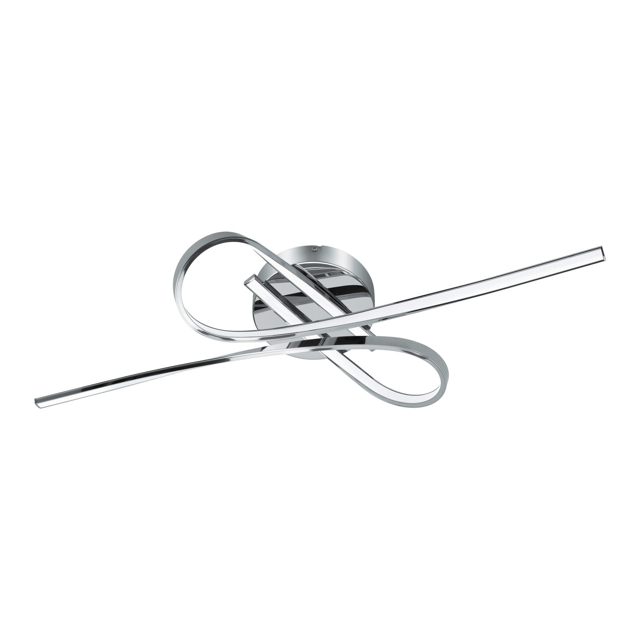 EGLO Plafoniera LED Selvina argento IP20 bianco caldo
