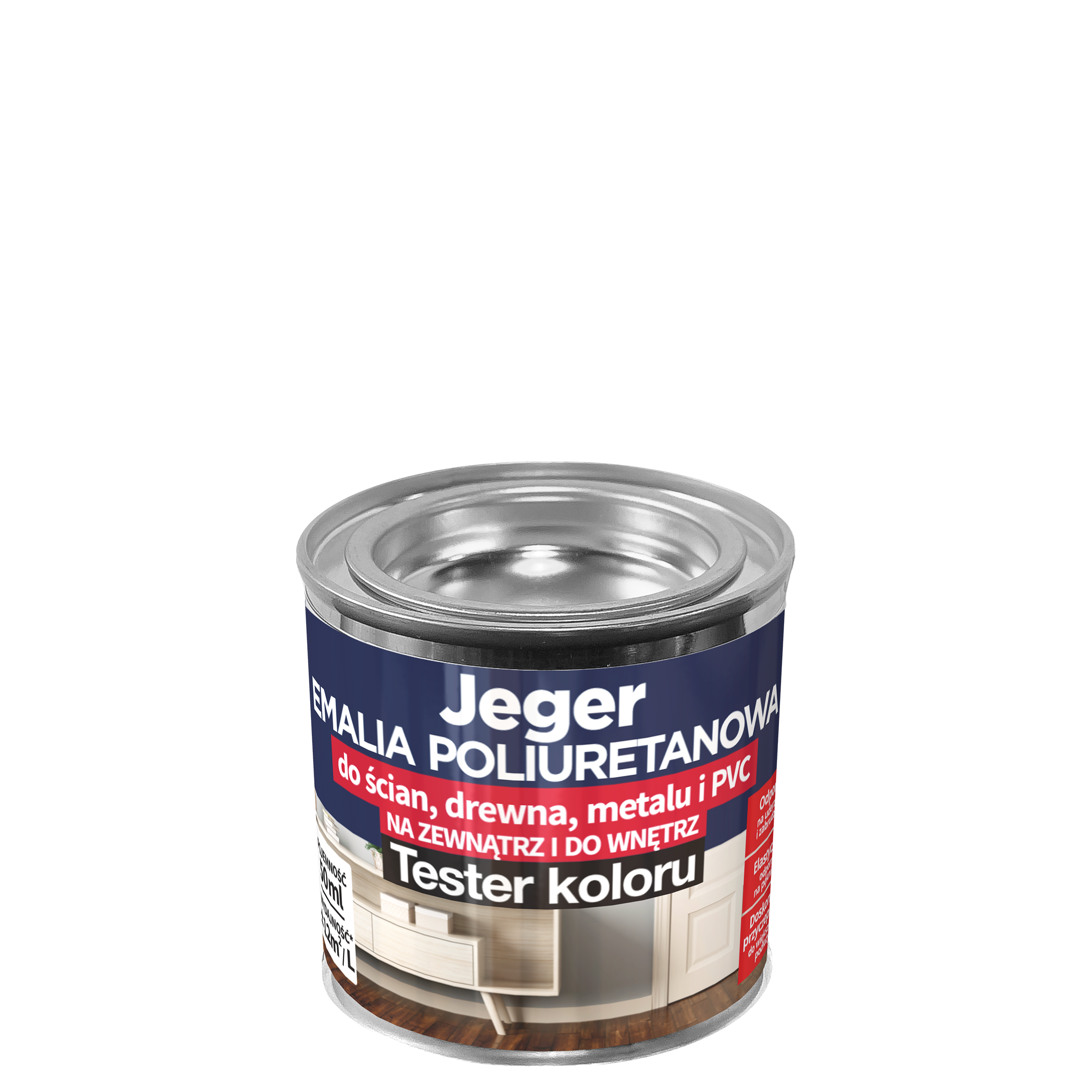 Tester emalii poliuretanowej Biały Półmat 50 ml Jeger