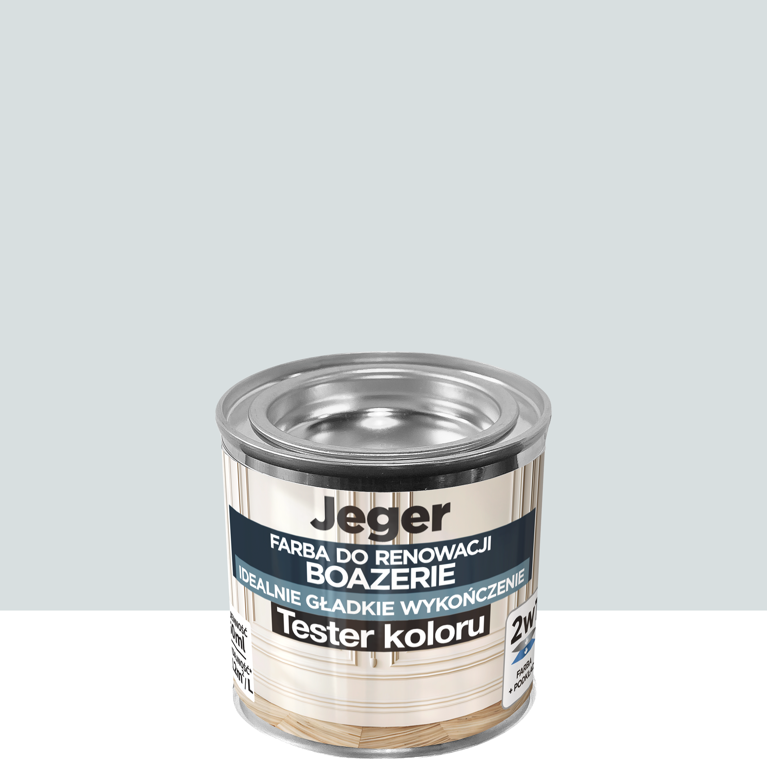 Tester farby do renowacji boazerii Porcelanowy satynowy 50 ml Jeger