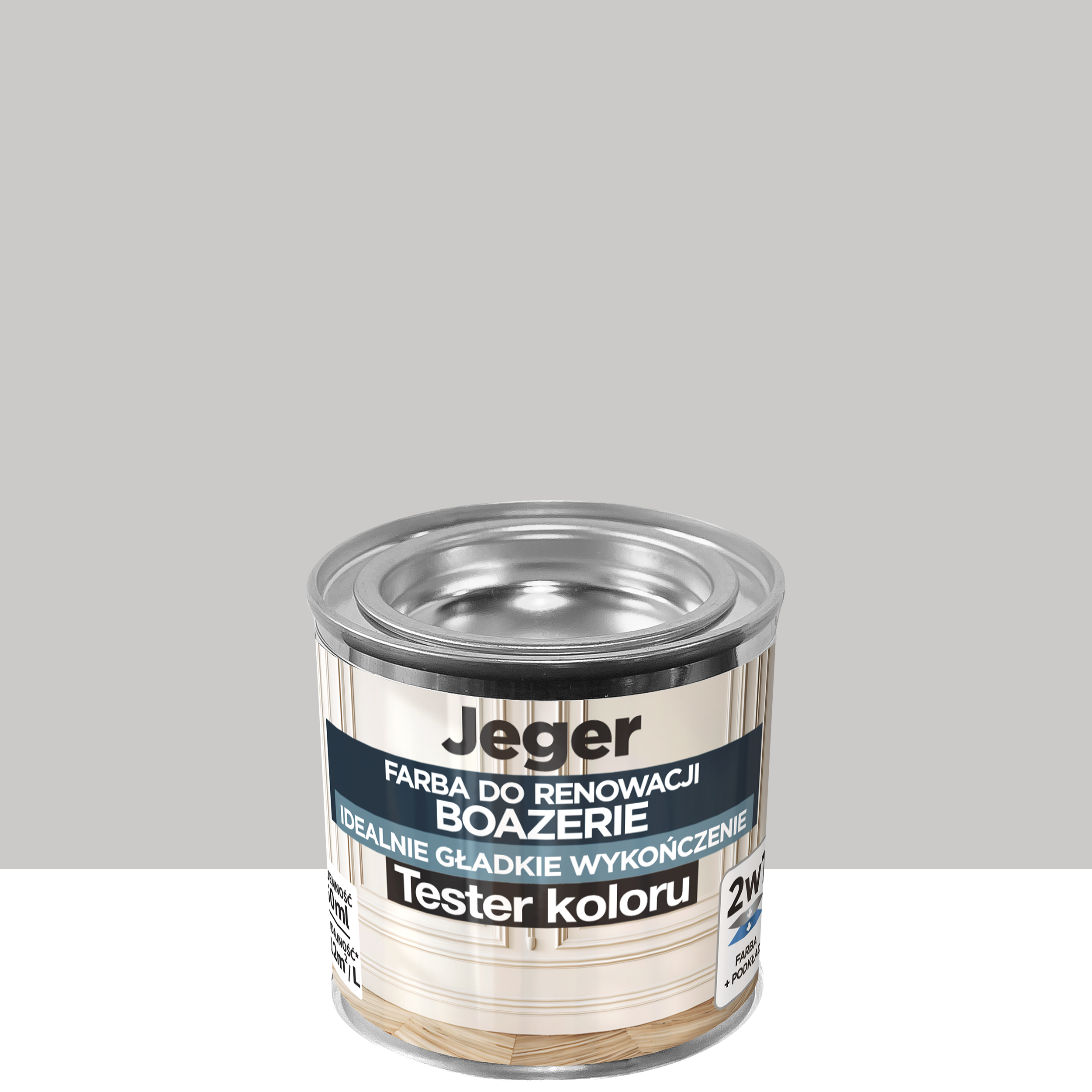 Tester farby do renowacji boazerii Bawełna satynowy 50 ml Jeger