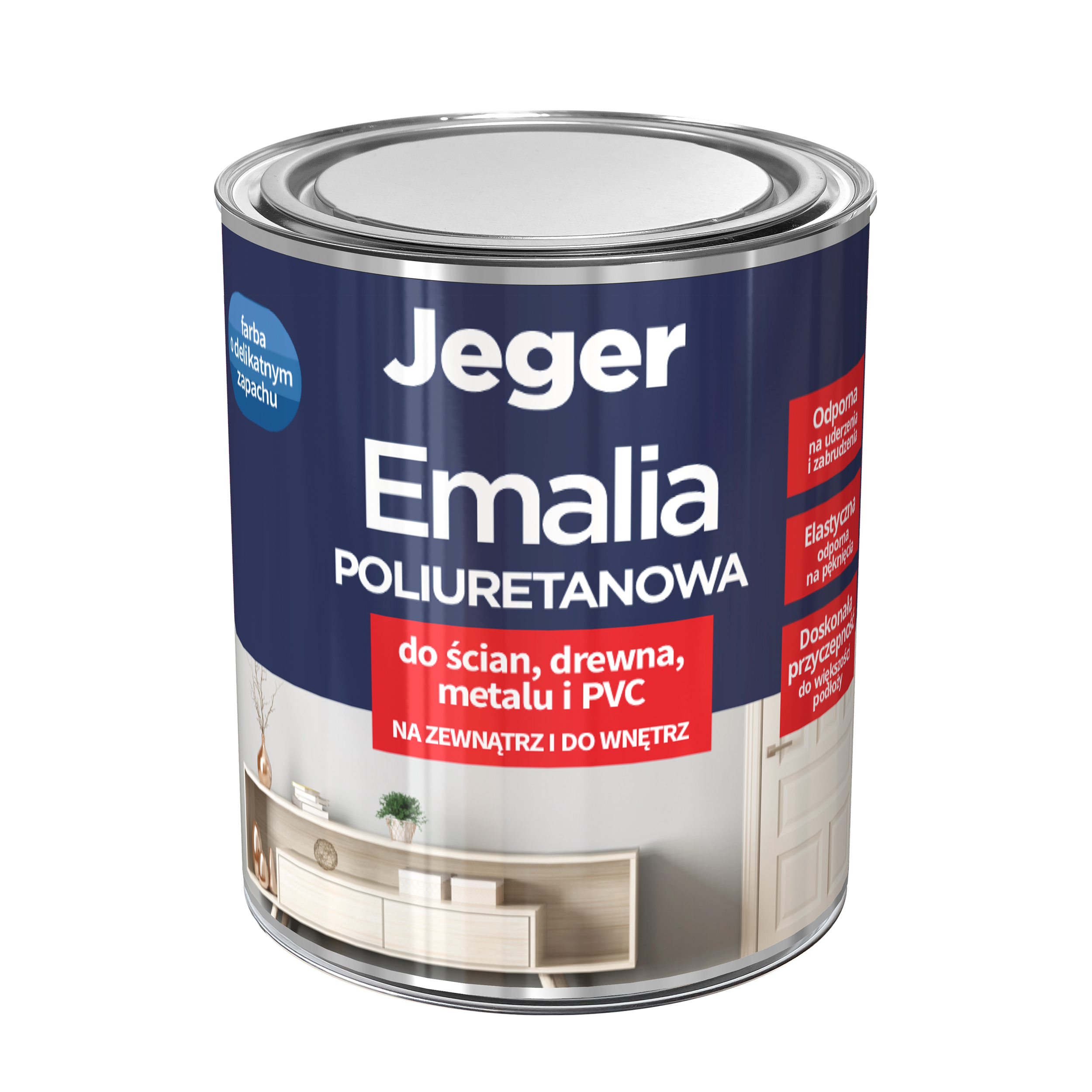 Baza farby ściennej do mieszalnika Jeger emalia biała półmat Baza C 2 litry