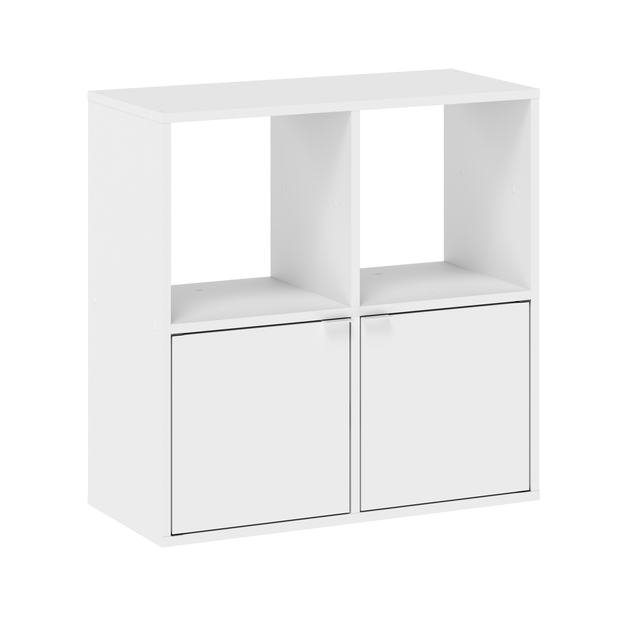 Mobile Kub SPACEO bianco 2x2 con ante H70,4 L70 P31,7 cm