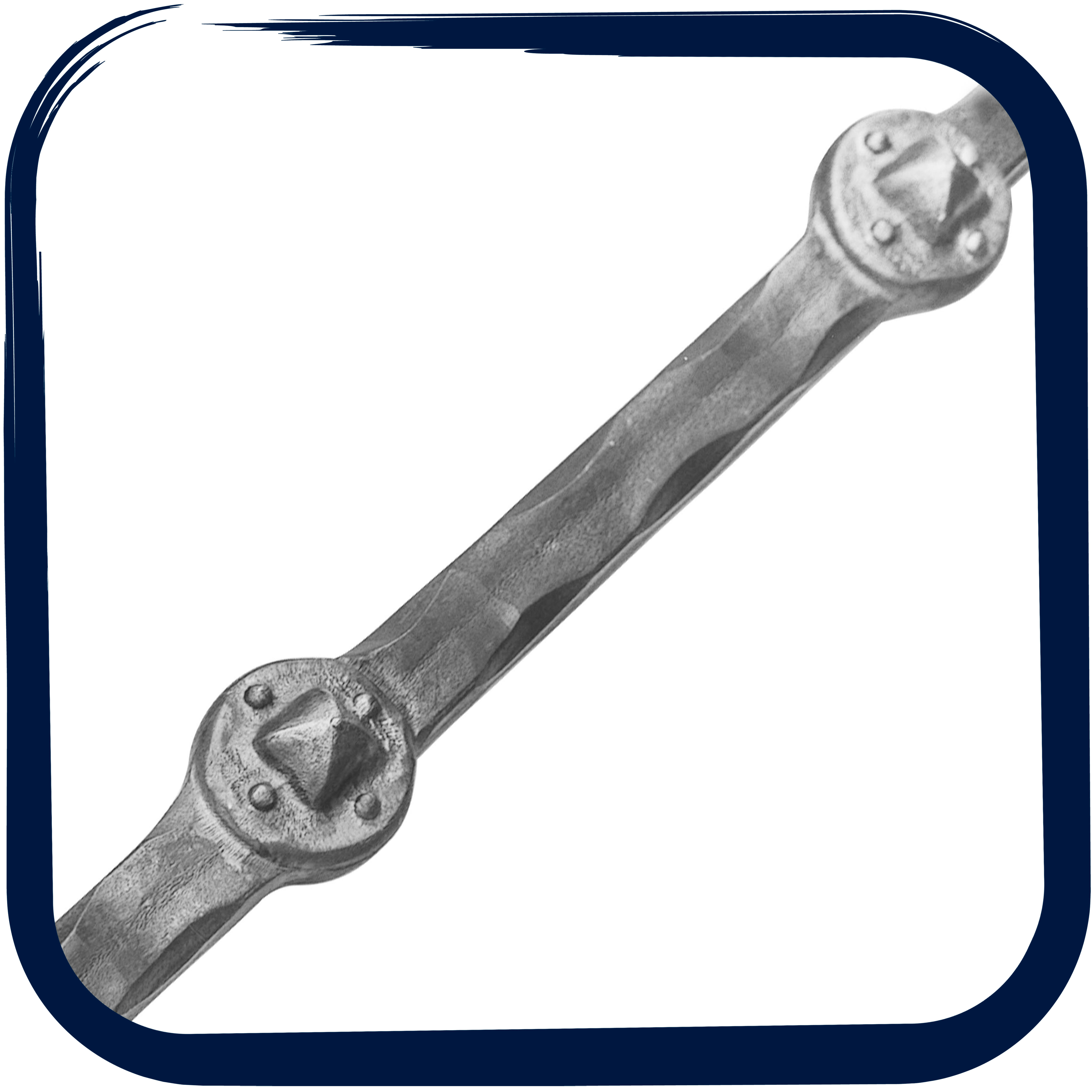 BARRA DE HIERRO FORJADO DECORATIVA MARTILLEADA  14X14MM 2M - 4