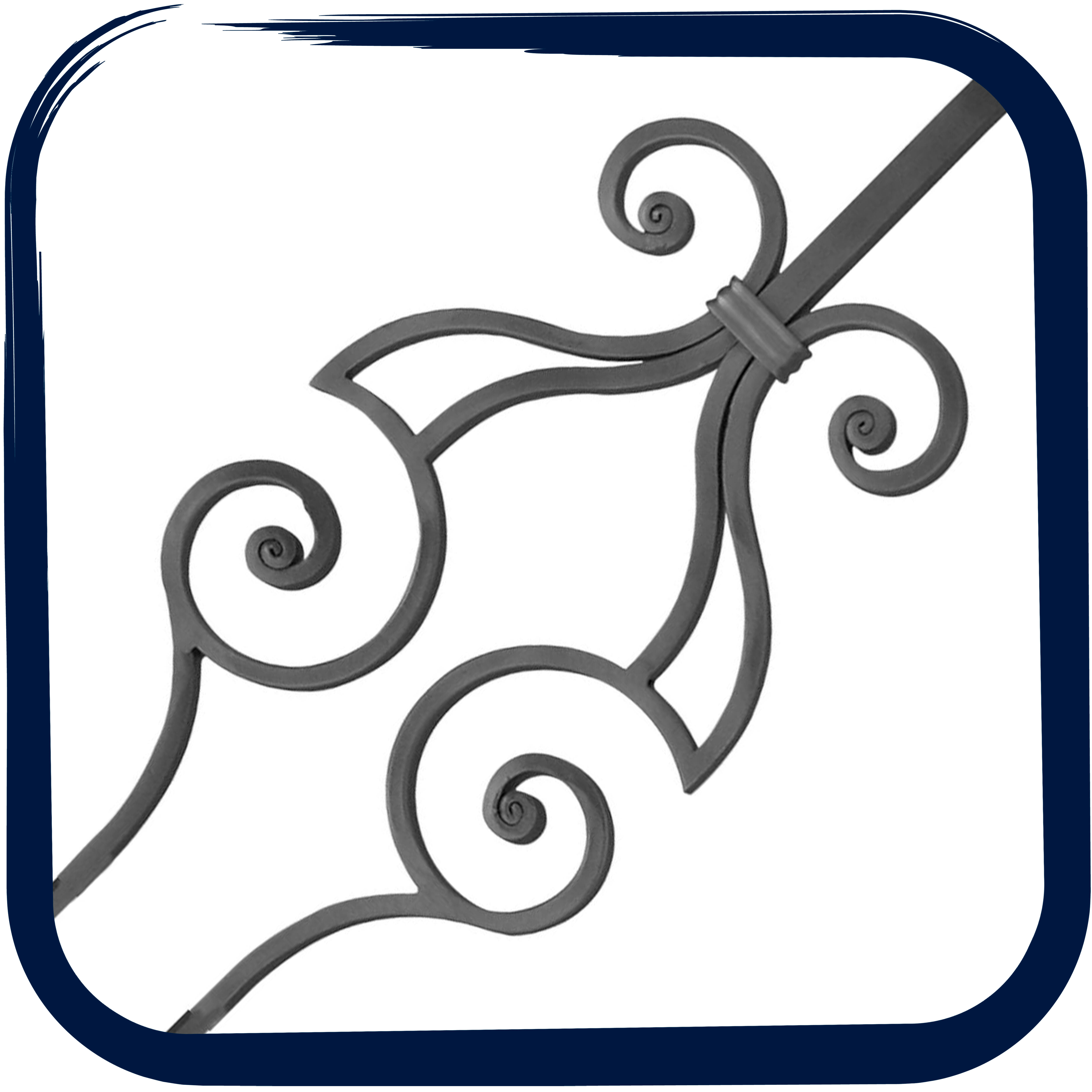 BARRA DE HIERRO DECORATIVA C 1000X199X14MM - 6