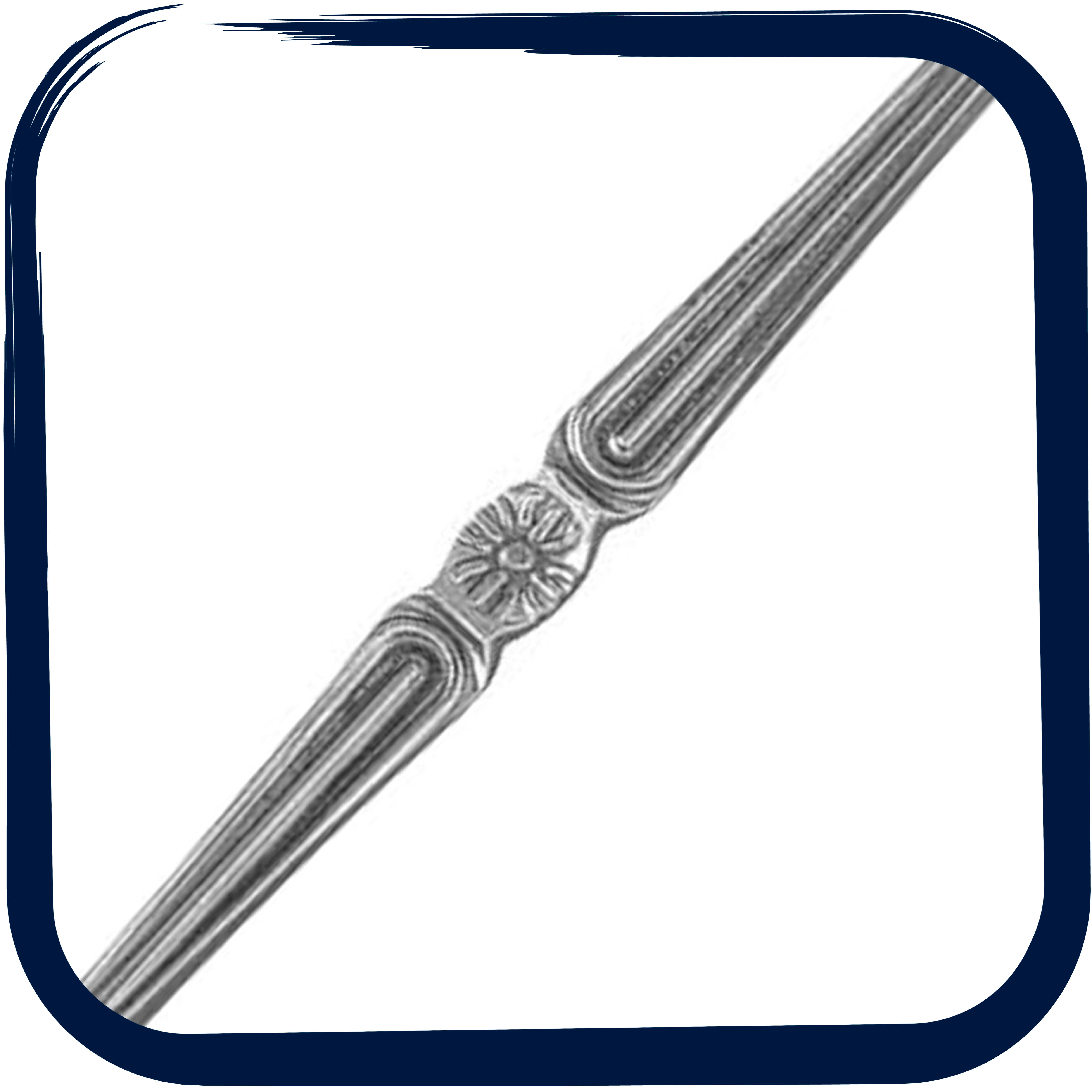 BARRA DE HIERRO DECORATIVA CON DOBLE DIBUJO ESPIGA Y FLOR 1000X14X14MM - 6