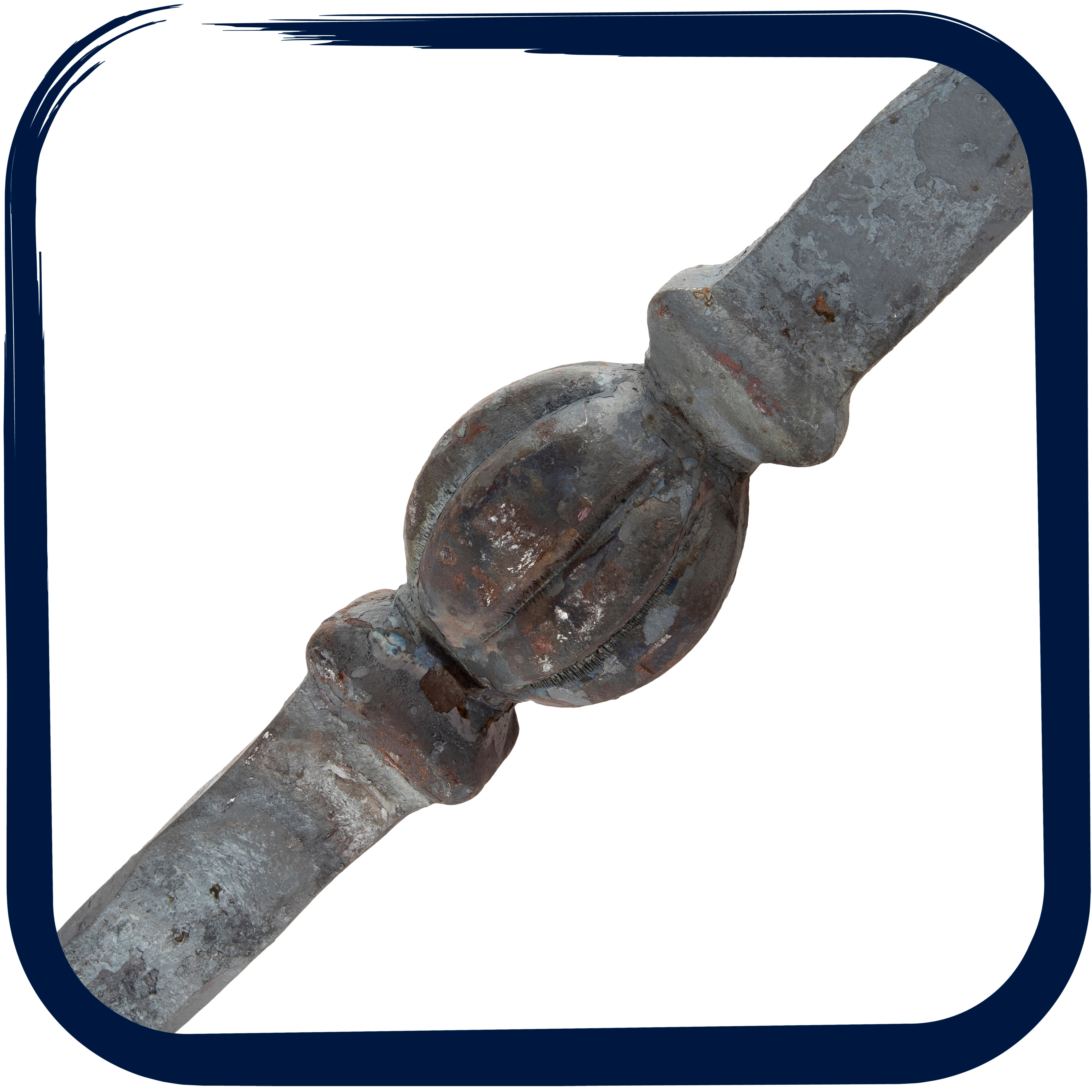 BARRA DE HIERRO FORJADO UNA BOLA  30X30MM 1,2M - 7