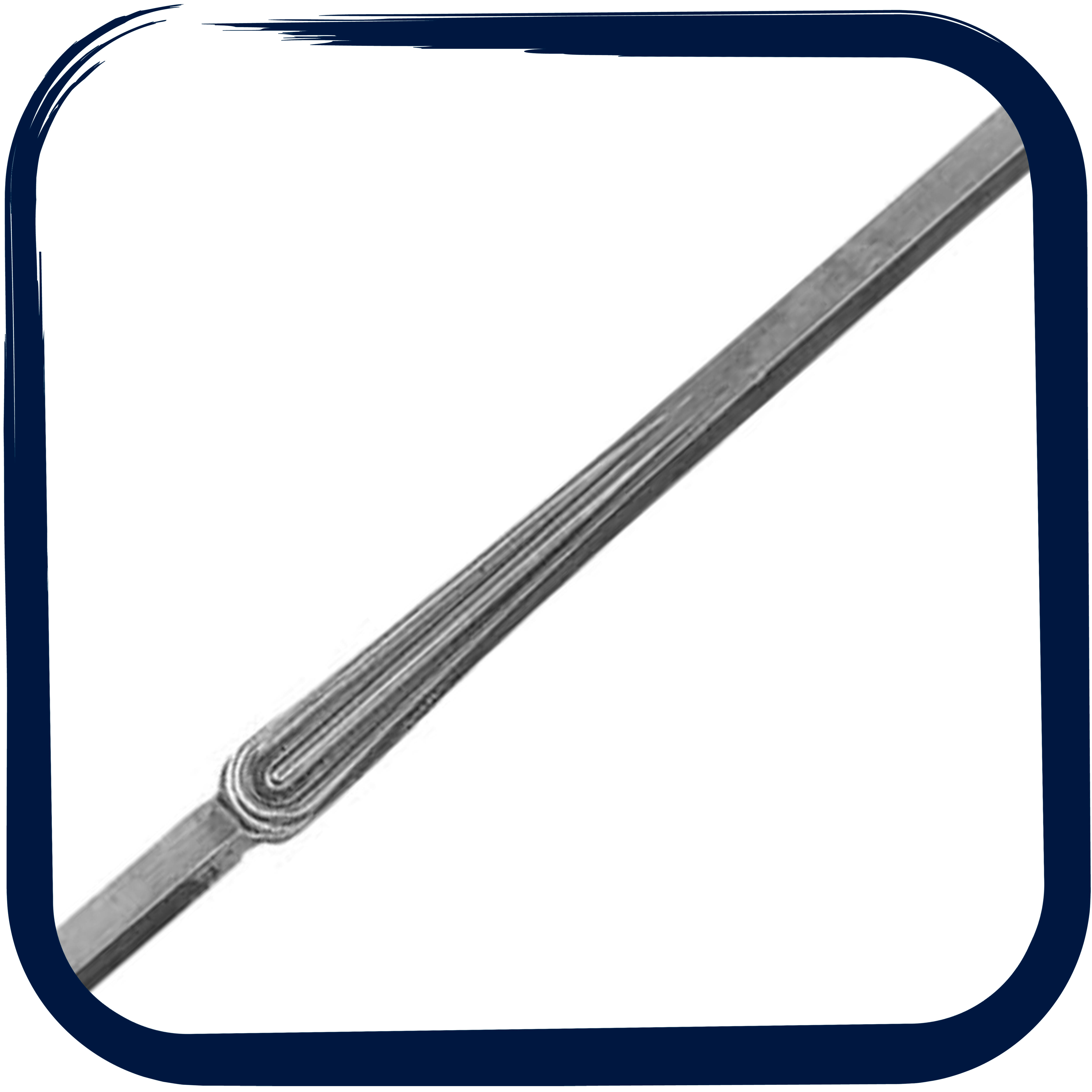 BARRA DE HIERRO FORJADO DOBLE DIBUJO ESPIGA APLASTADO  14X14MM 1M - 5