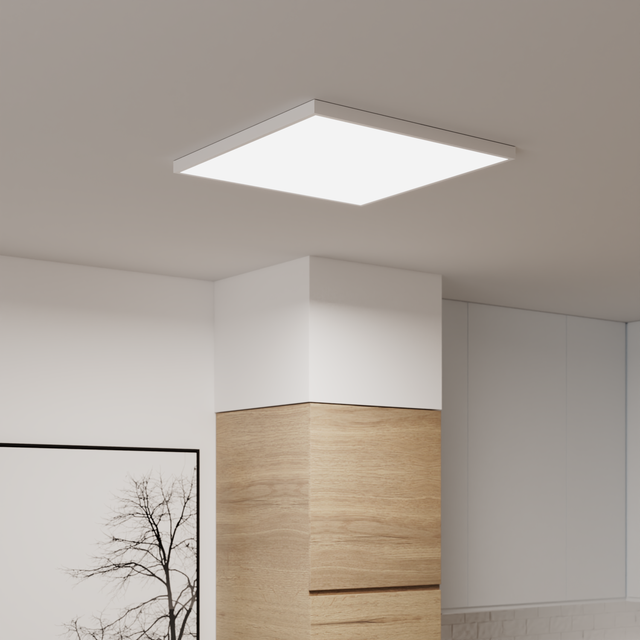 Panel LED de interior cuadrado blanco Gdansk Inspire 5400 lm CCT 2700K-6500K 59.5 cm