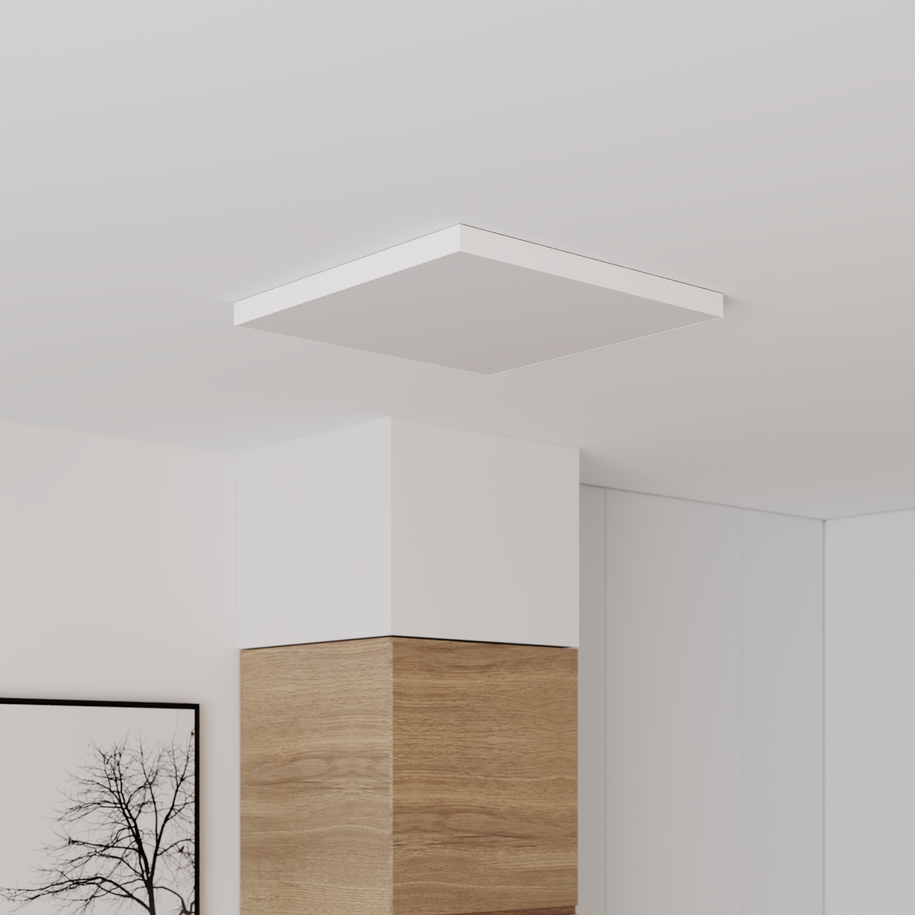 Panneau LED Ulivia 59.5 x 59.5 cm Classe A, 5400 Lm blanc neutre, INSPIRE blanc - 6