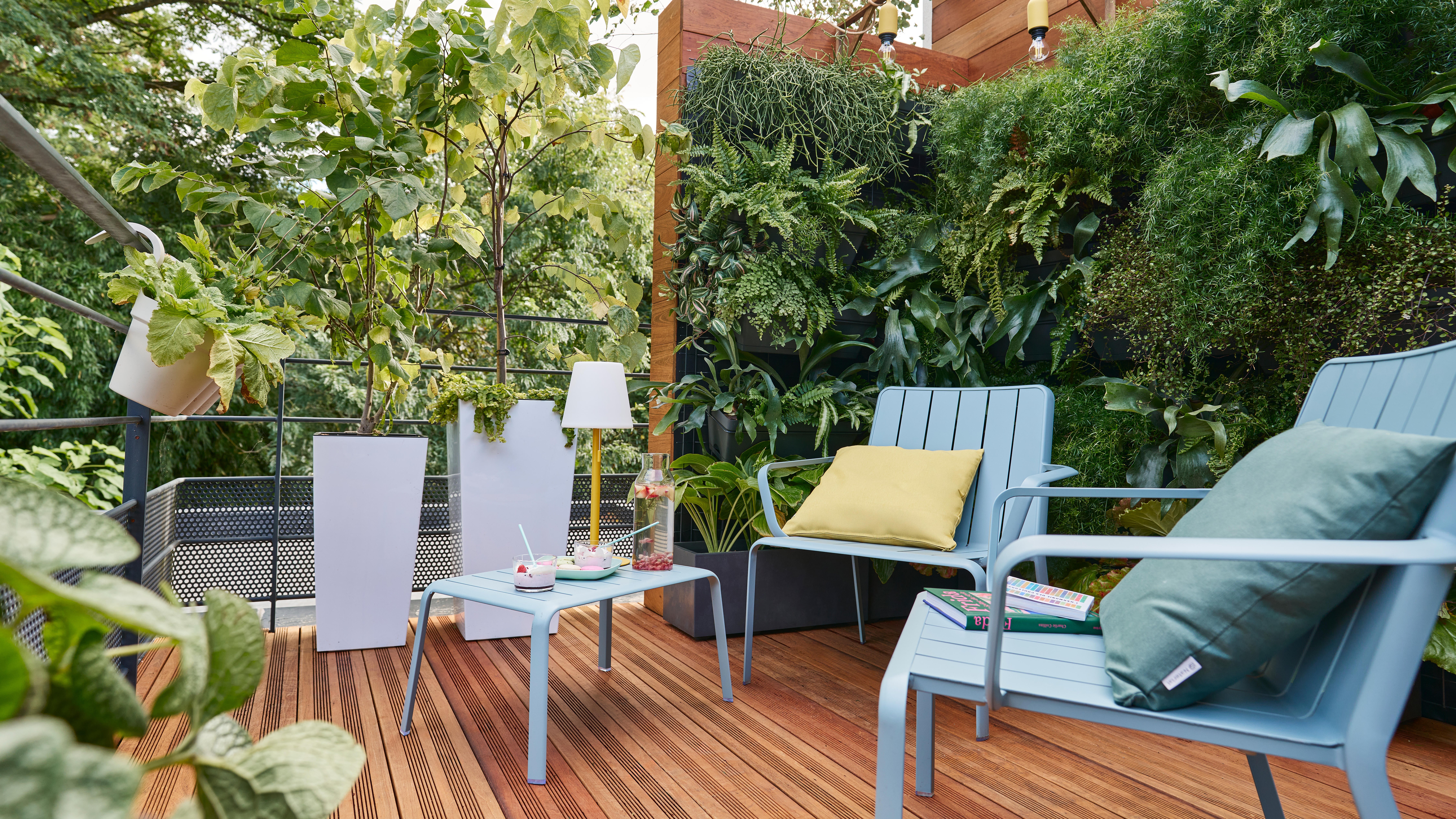 Coussin d'extérieur décoratif Soft jaune / doré, l.40 x L.40 cm NATERIAL - 6