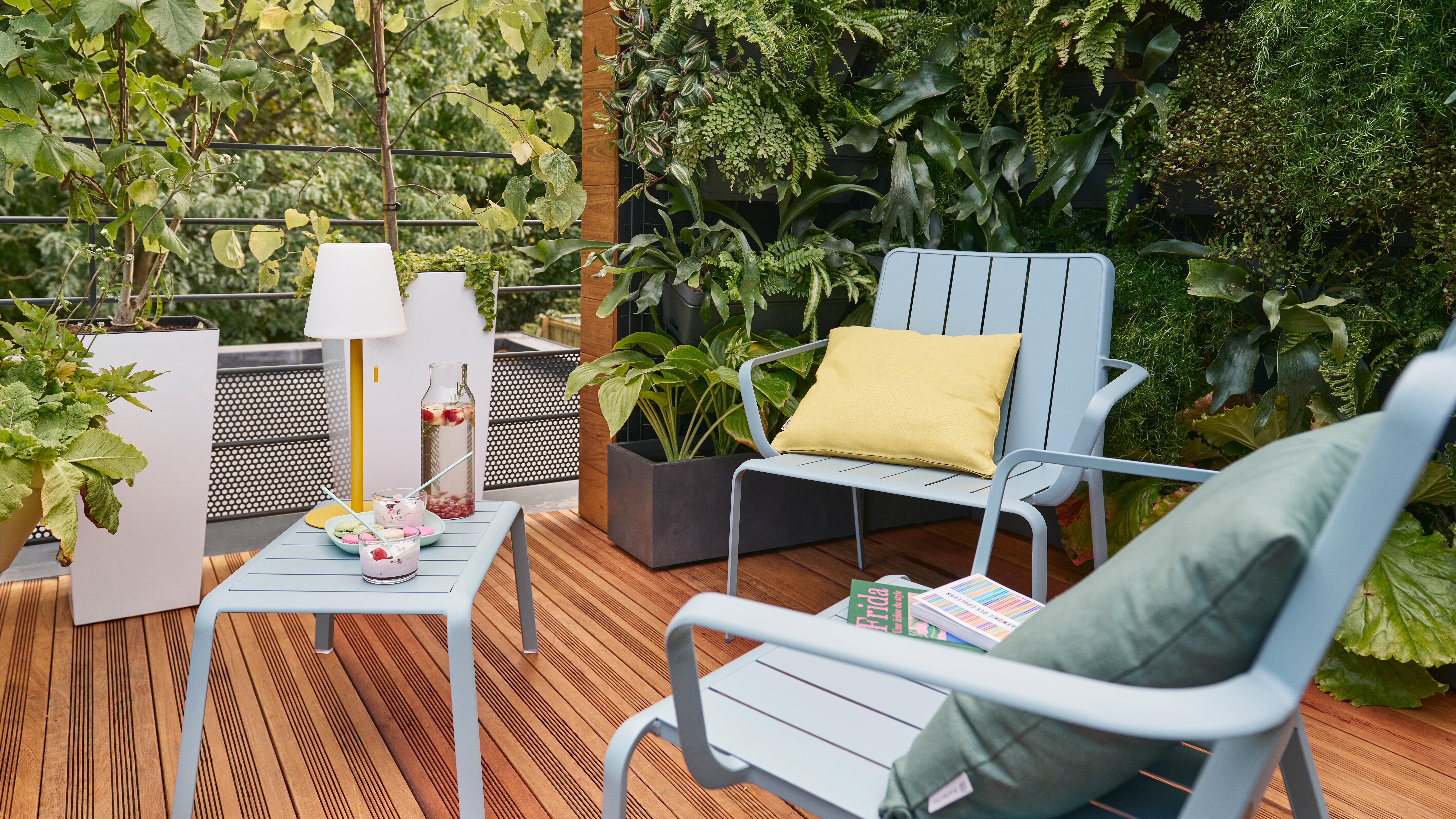 Coussin d'extérieur décoratif Soft jaune / doré, l.40 x L.40 cm NATERIAL - 5