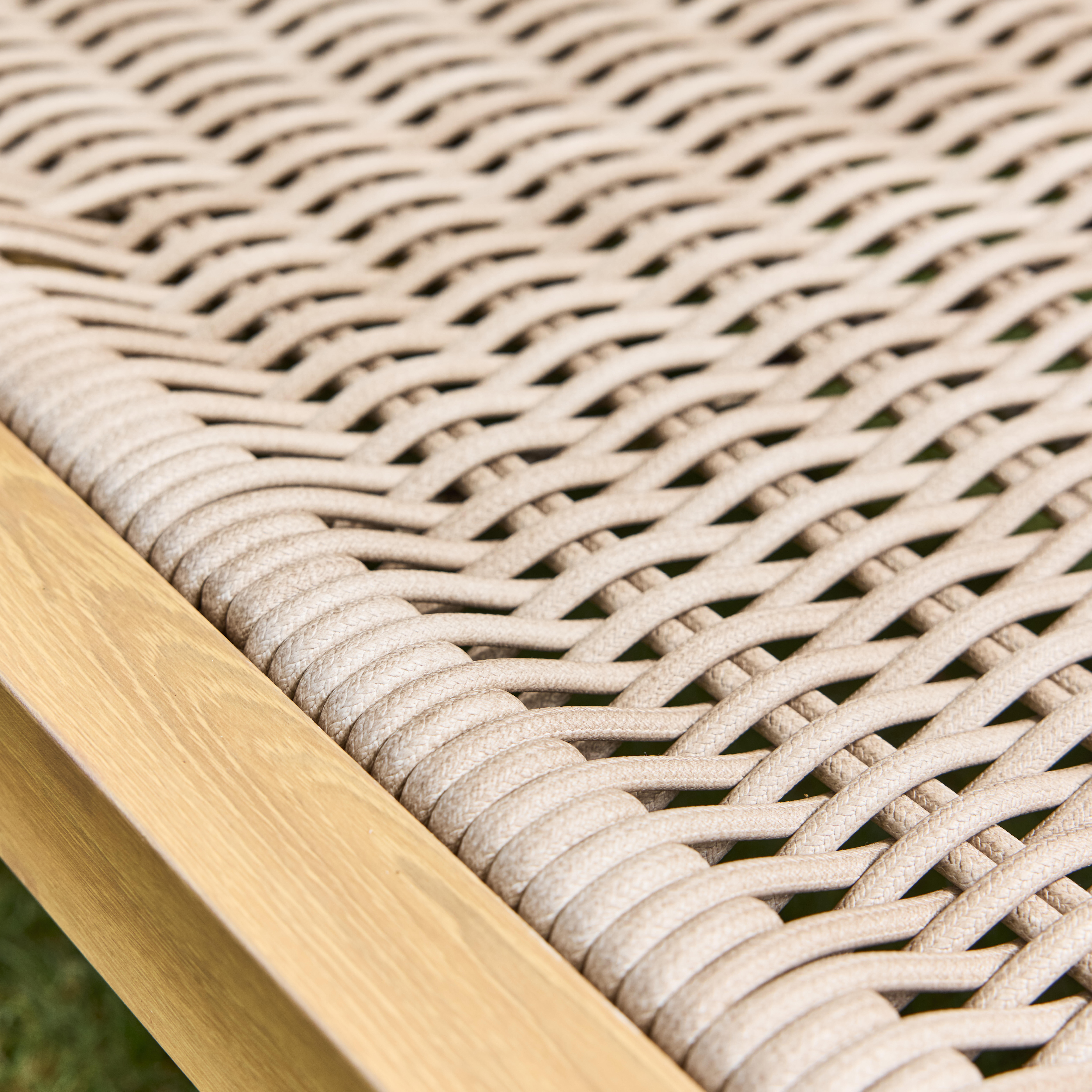 Bain de soleil de jardin NATERIAL Gaia en aluminium/osier beige - 5