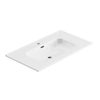 Plan simple vasque centrée Mia céramique blanc Brillant l.81 x P.46 cm