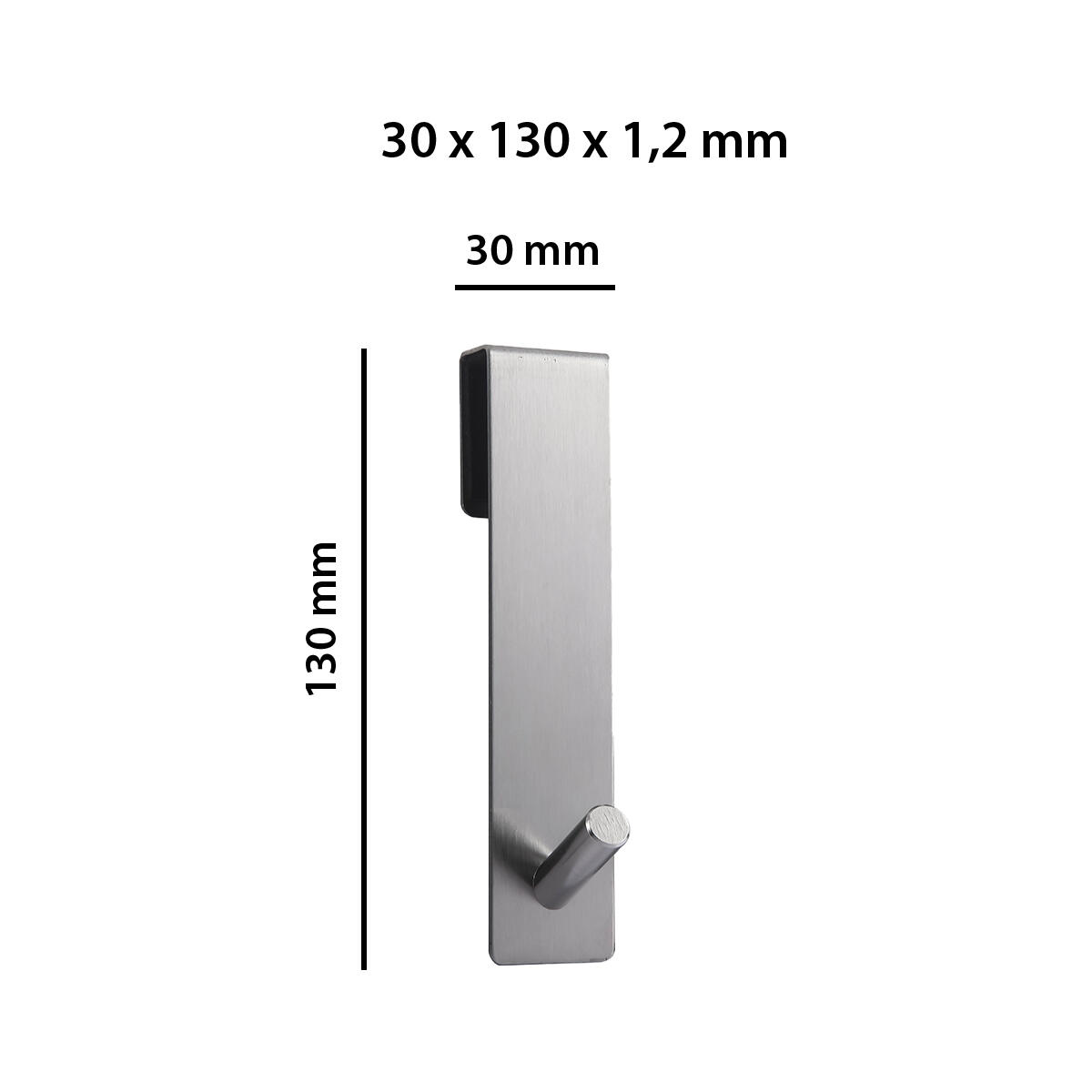 Gancio doccia in inox argento satinato, max 2 Kg - 3