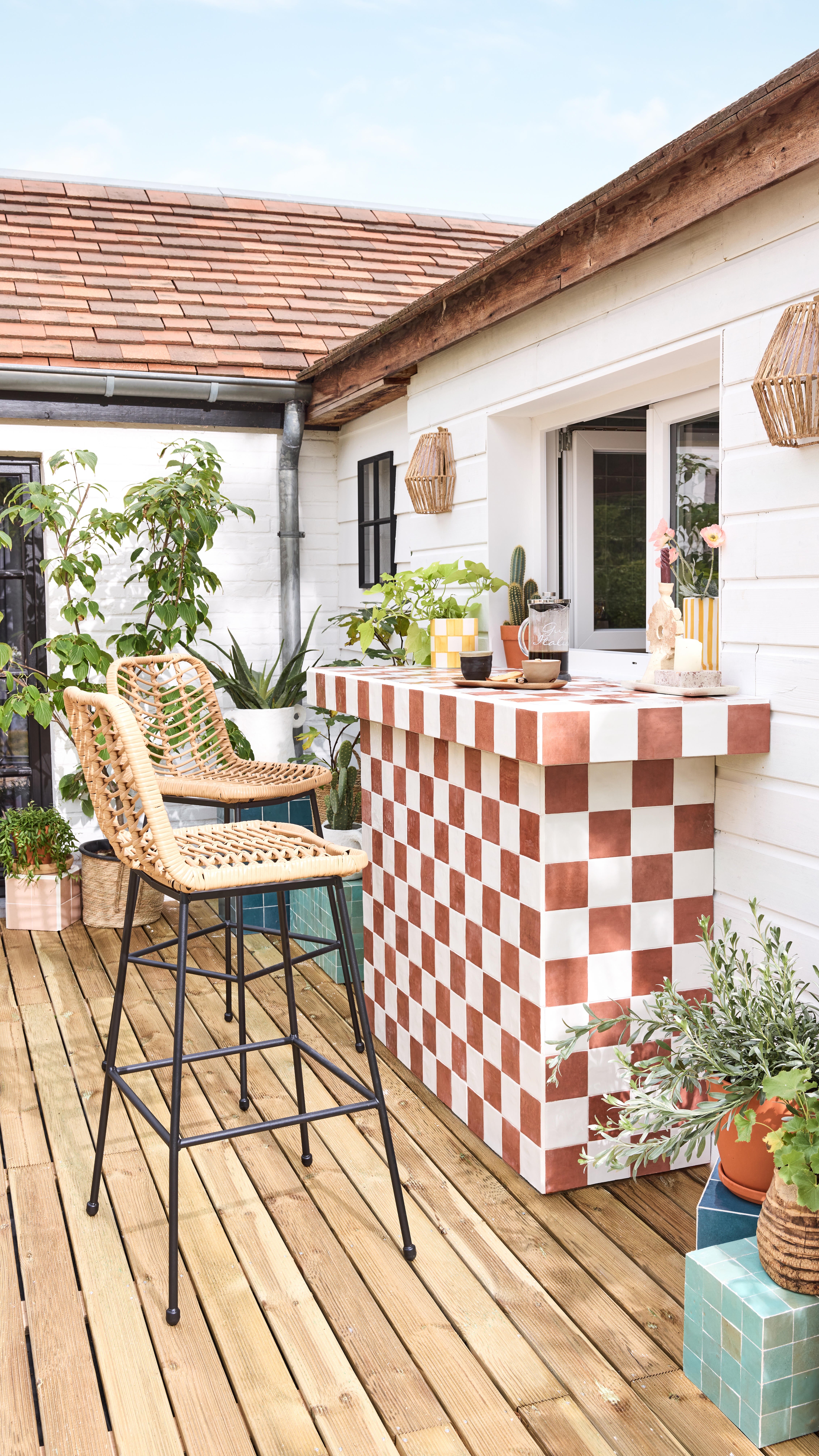 Tabouret Havana en rotin beige - 6