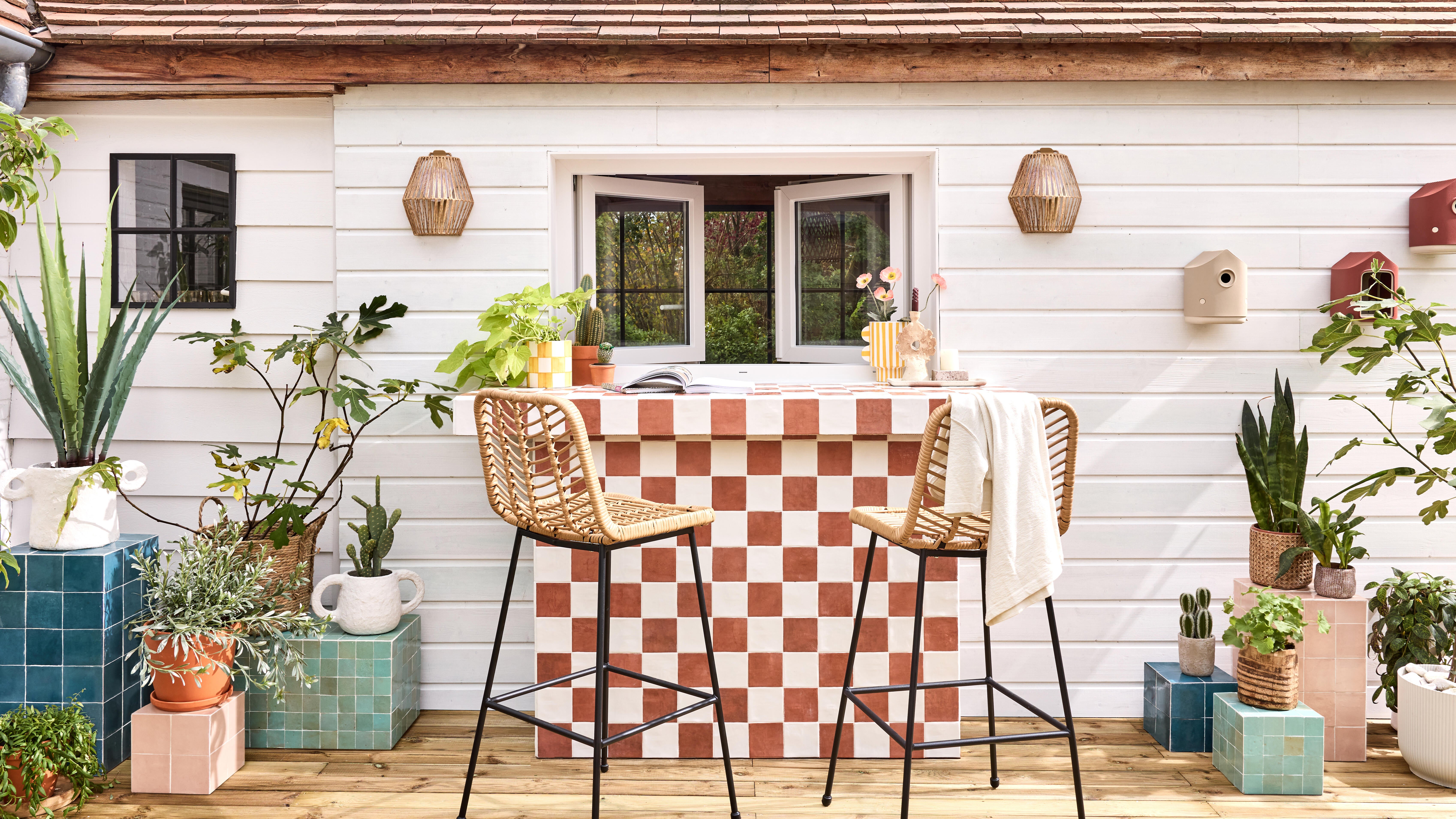 Tabouret Havana en rotin beige - 5