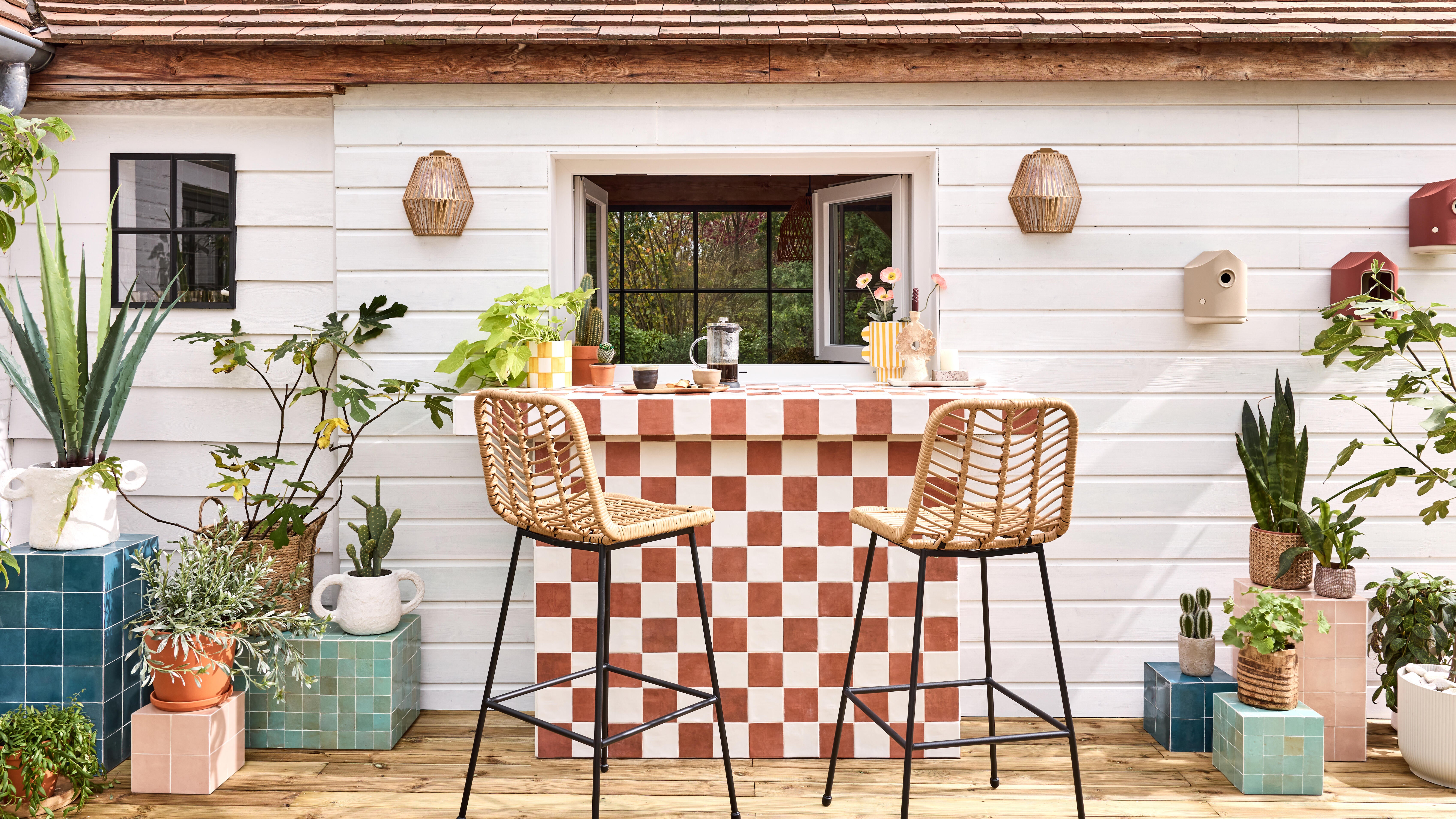 Tabouret Havana en rotin beige - 4