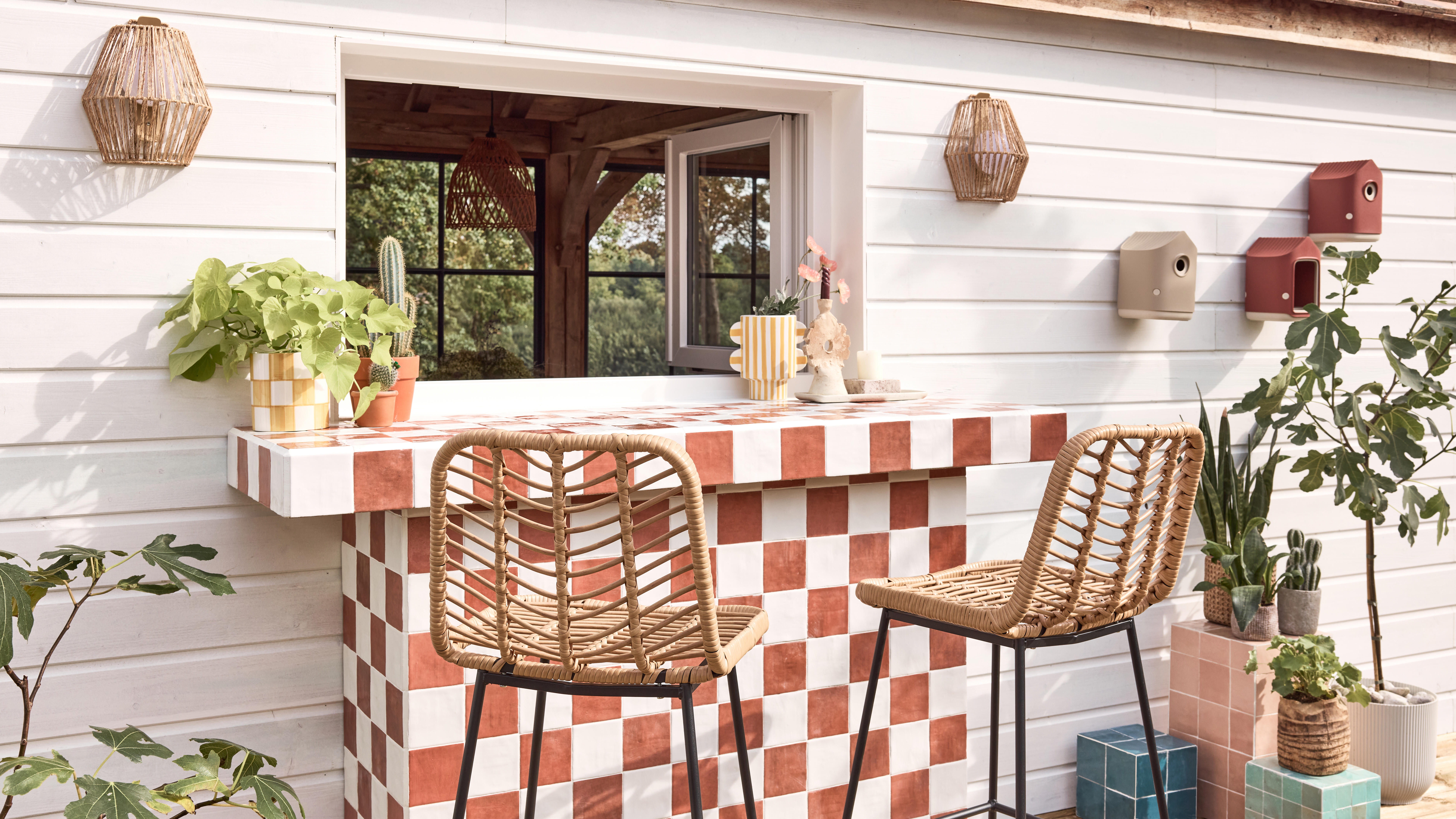 Tabouret Havana en rotin beige - 3