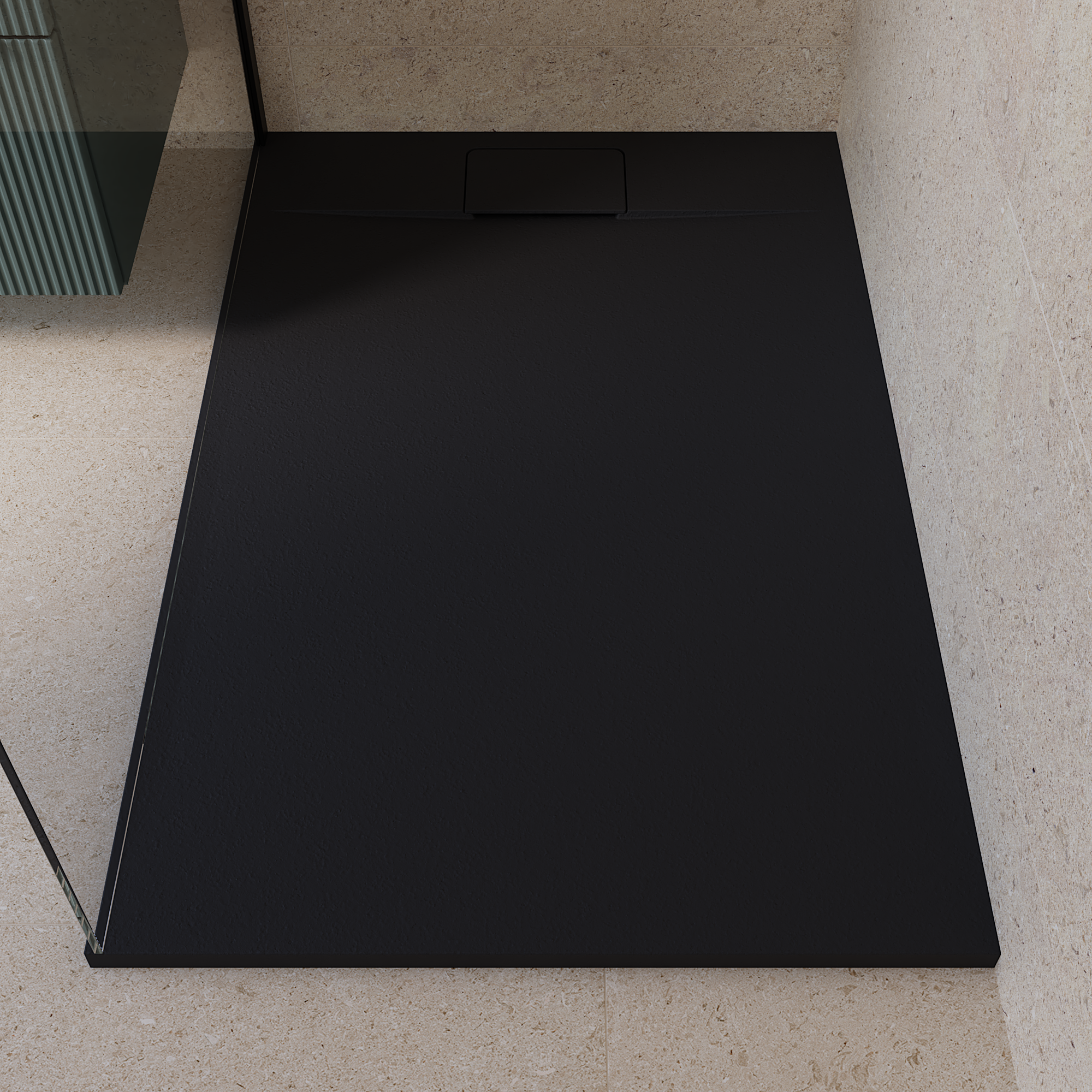 Base de duche 120x80 cm preto mate Sensea Neo - 11