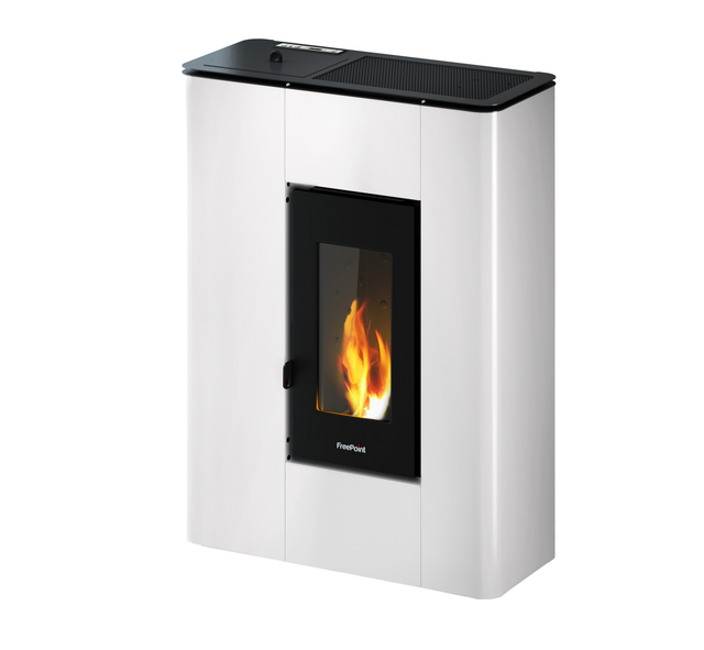 Poêle à granulés FREEPOINT Atrium 5 T2 blanc 5,1 kW