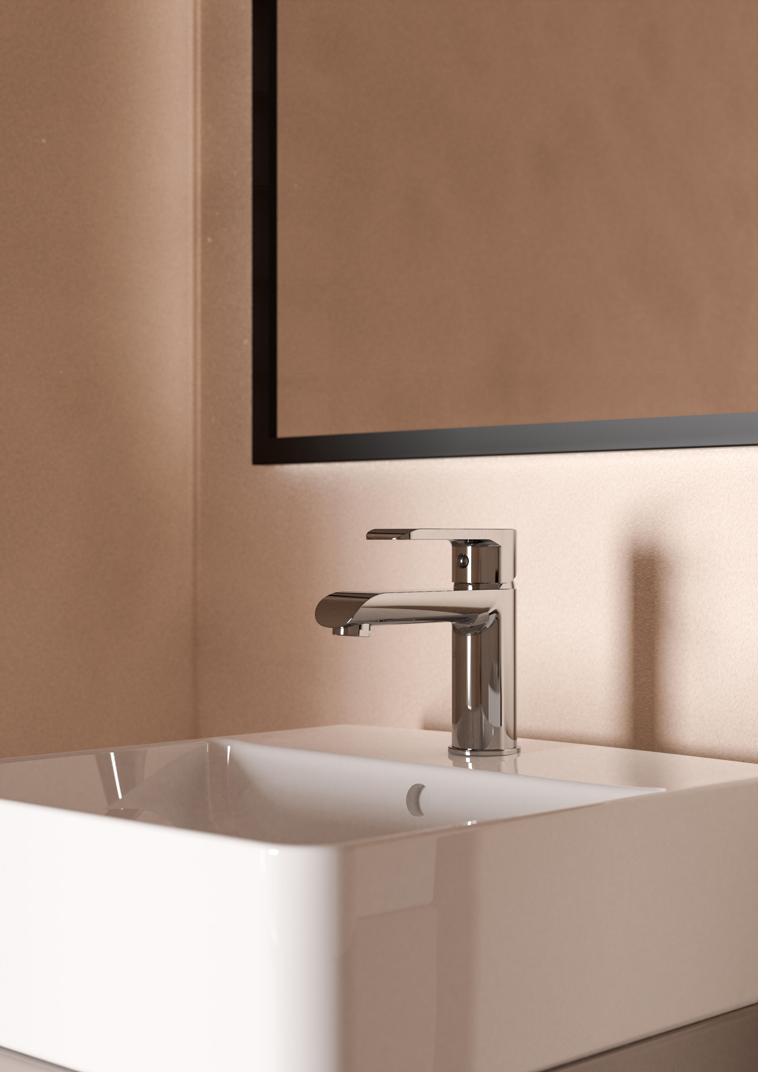 Mitigeur de lavabo chrome chromé, KRAMER Colors made in france M ...