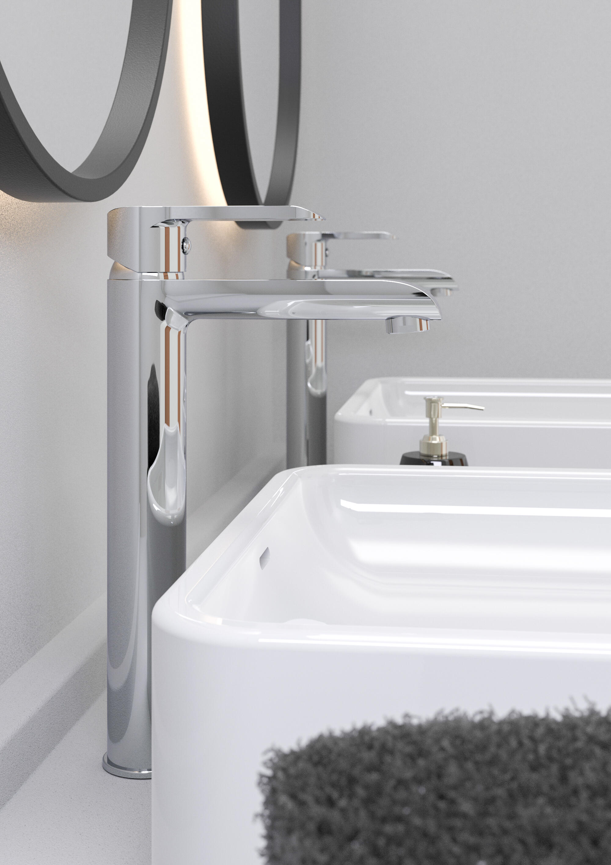 Dedal - Mitigeur de lavabo îlot – Finition Chrome
