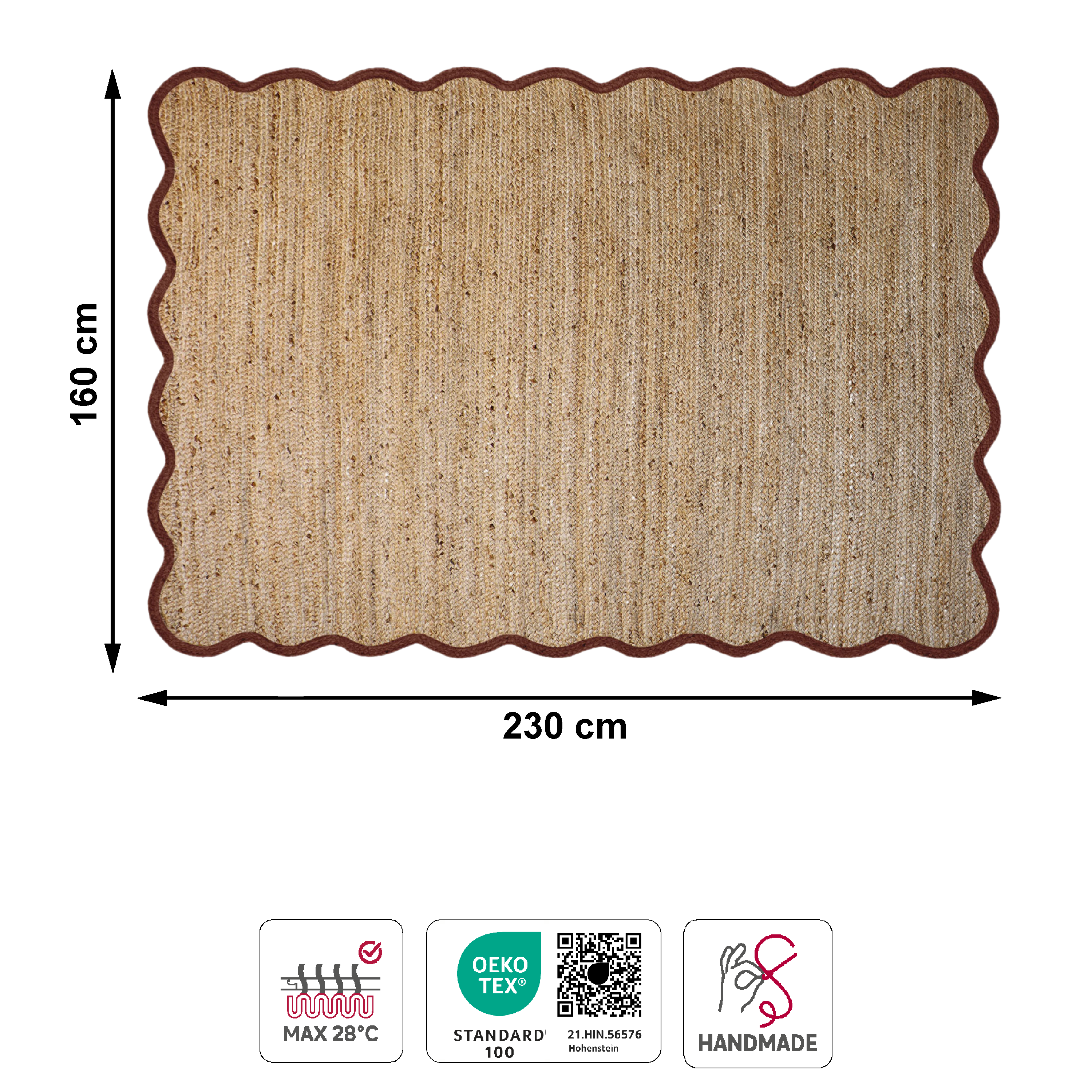 Tapete liso Pop 160x230cm bege Inspire - 6