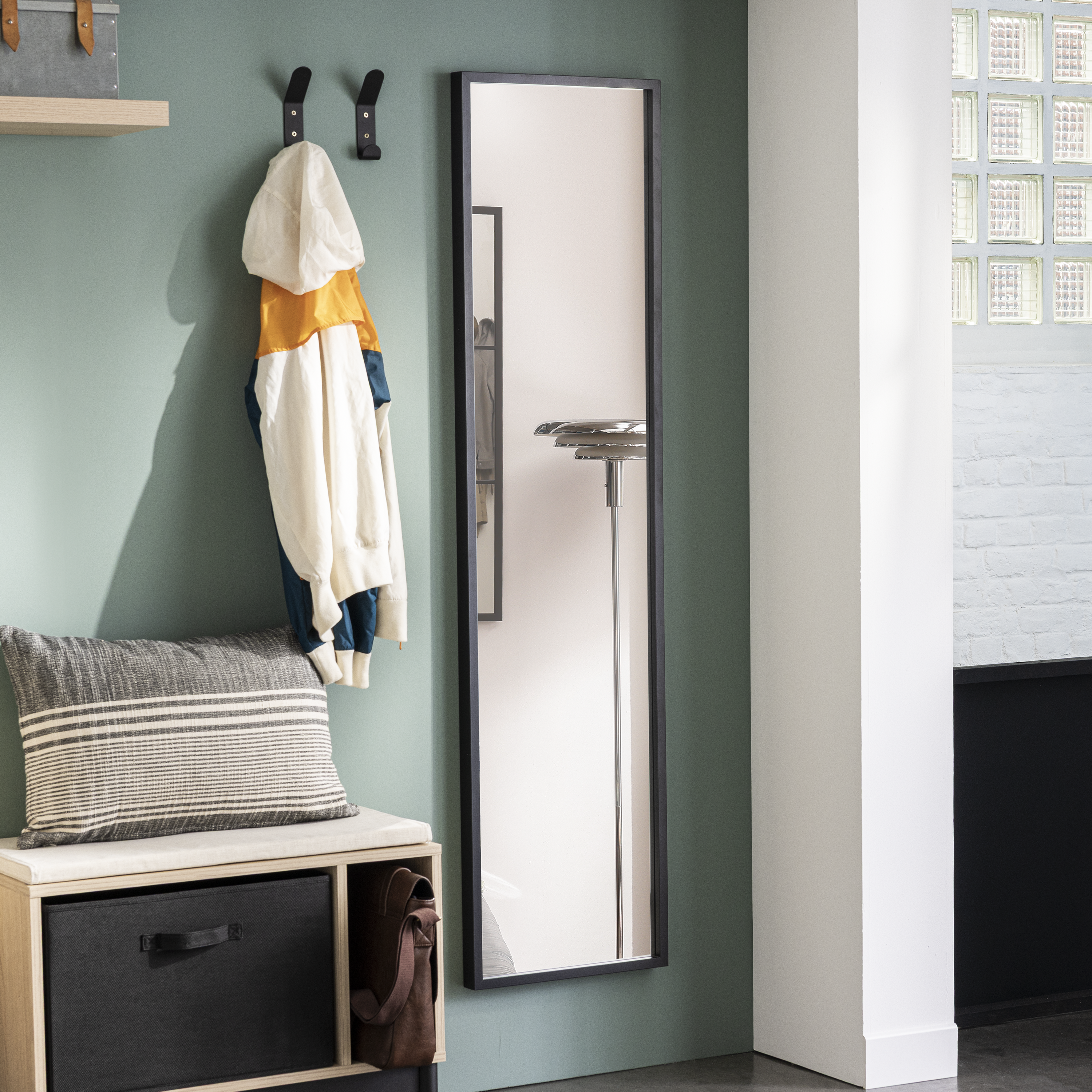 Perchero de gancho para atornillar SPACEO negro 3.5 x 14.8 cm - 2