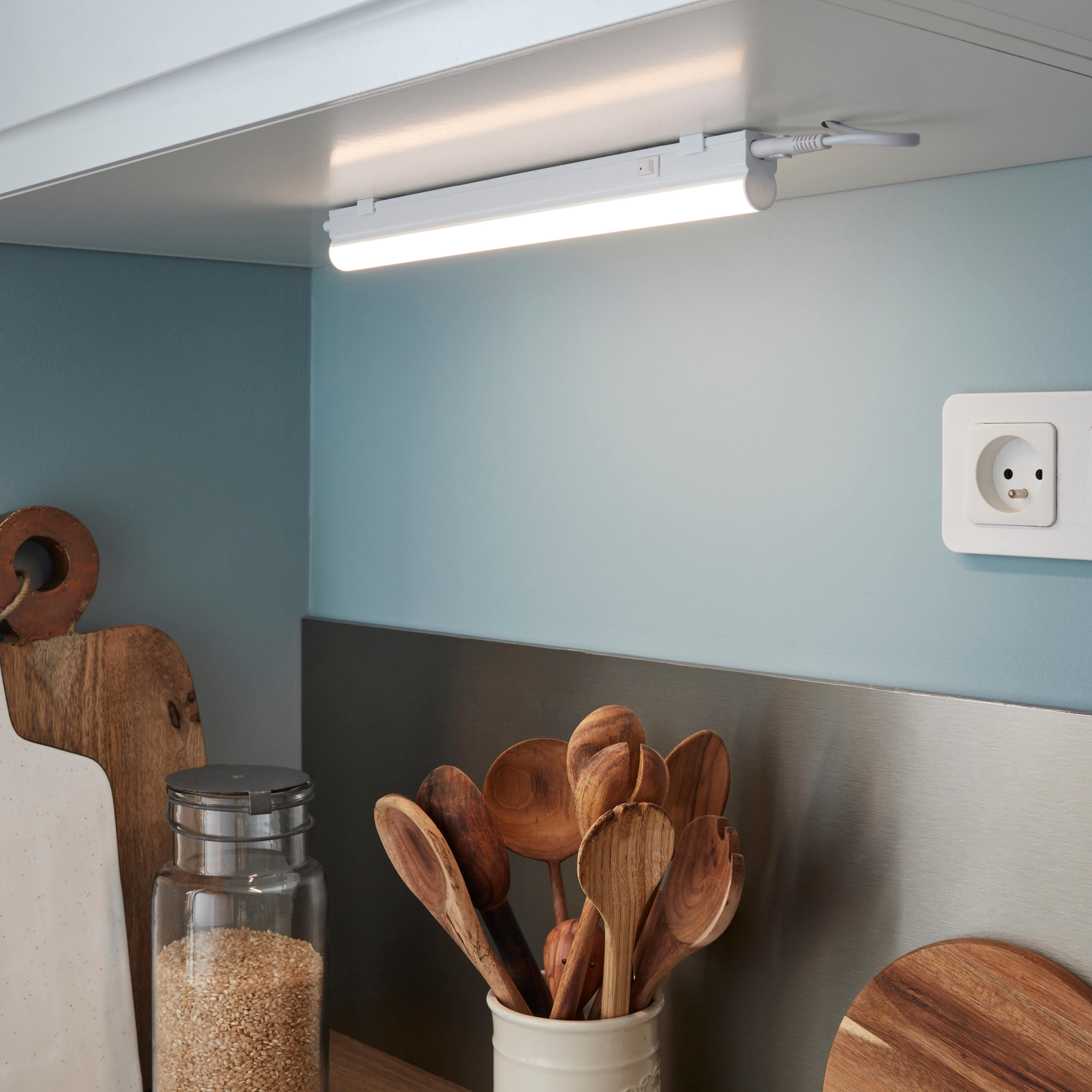 Reglette con fonte luminosa LED per sotto il mobile e soffitto Moss, luce bianco, 1 x 400LM INSPIRE - 3