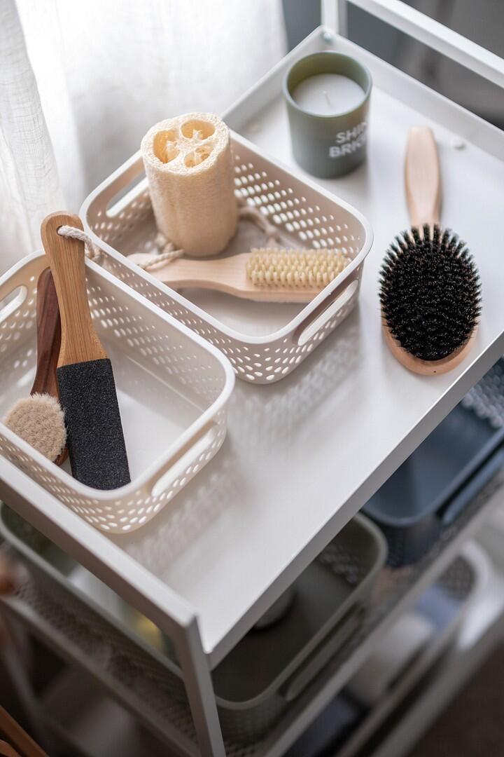 Boîte de rangement SMARTSTORE écru, 1.6 L, H.7.5 x l.14.5 x P.20.5 cm - 2