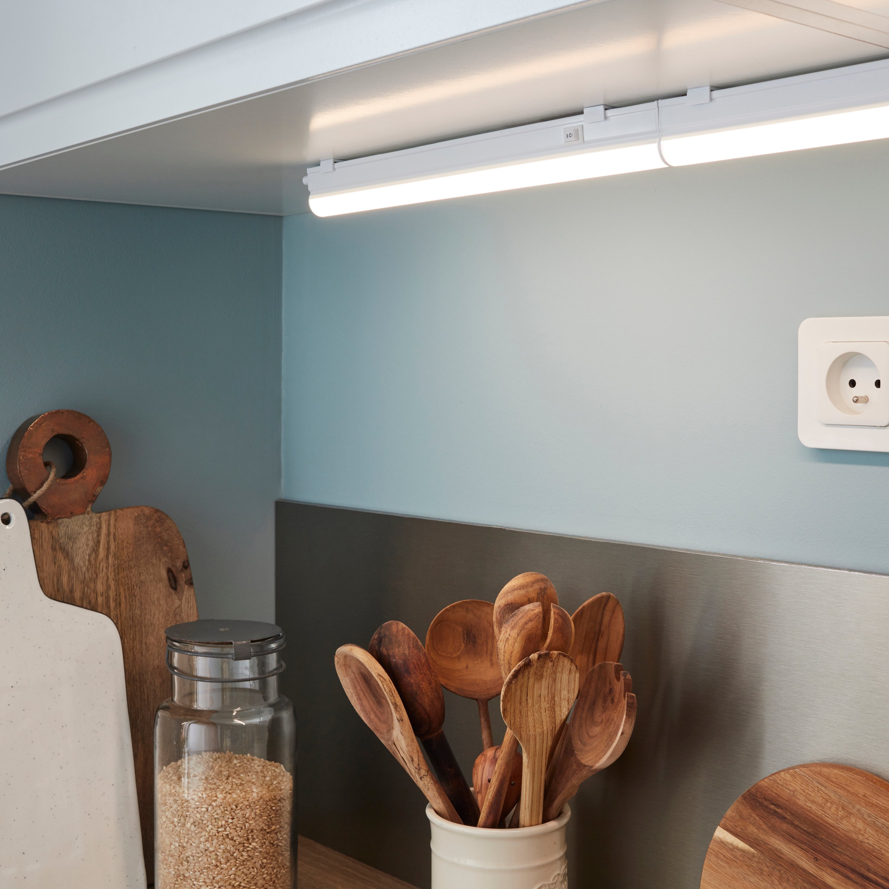 Réglette Led dessous de meuble L.35 cm, blanc chaud / neutre, Moss INSPIRE - 3