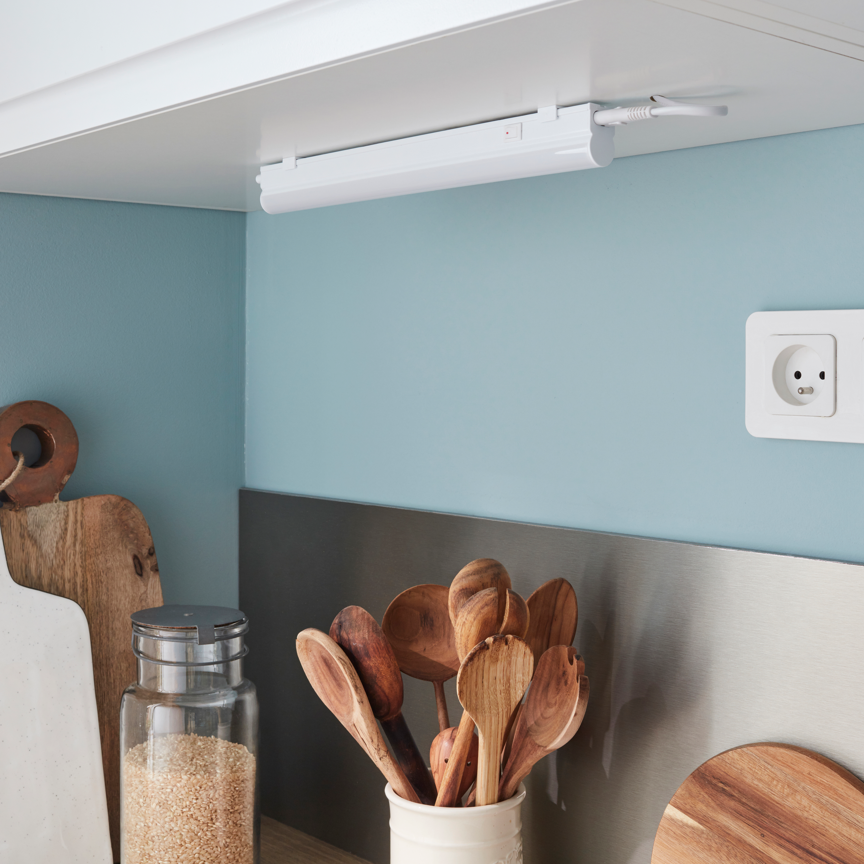 Reglette con fonte luminosa LED per sotto il mobile e soffitto Moss, luce bianco, 1 x 400LM INSPIRE - 7