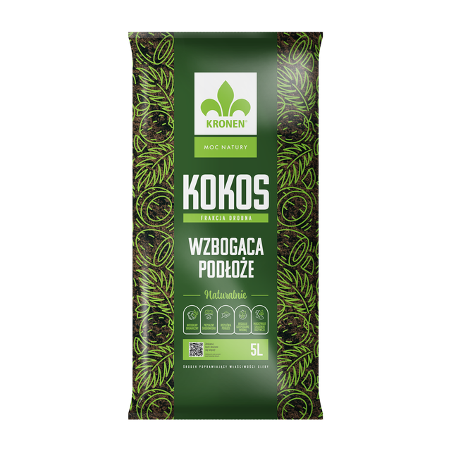 Kokos do wzbogacania podłoża 5l frakcja drobna Kronen