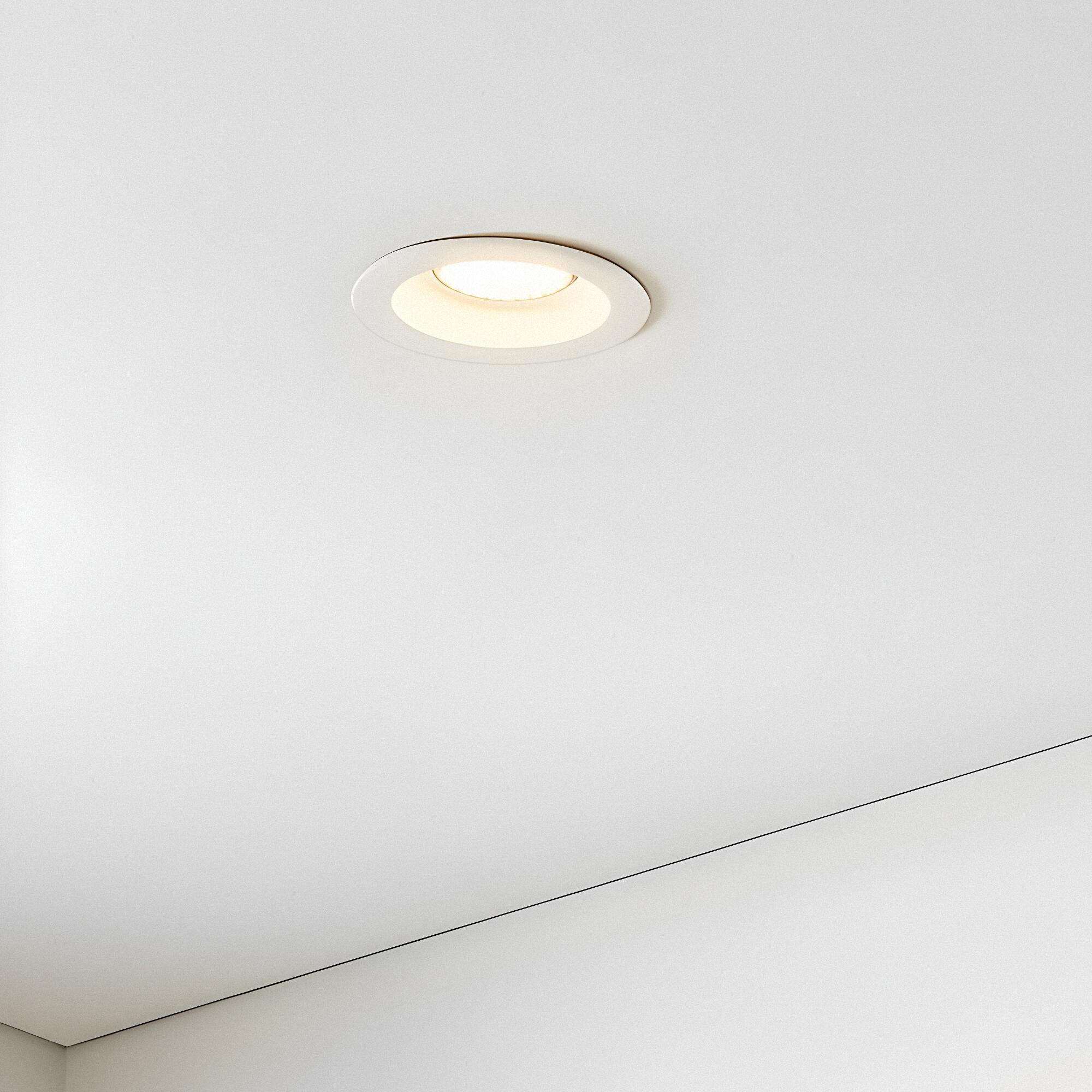 Alverlamp  Downlight Led Empotrable Redondo Ø5.2 Cm 420 Luz Cálido 3000K Ip20, Foco Led Empotrado Ojo De Buey Para Techos Blanco , Leroy Merlin