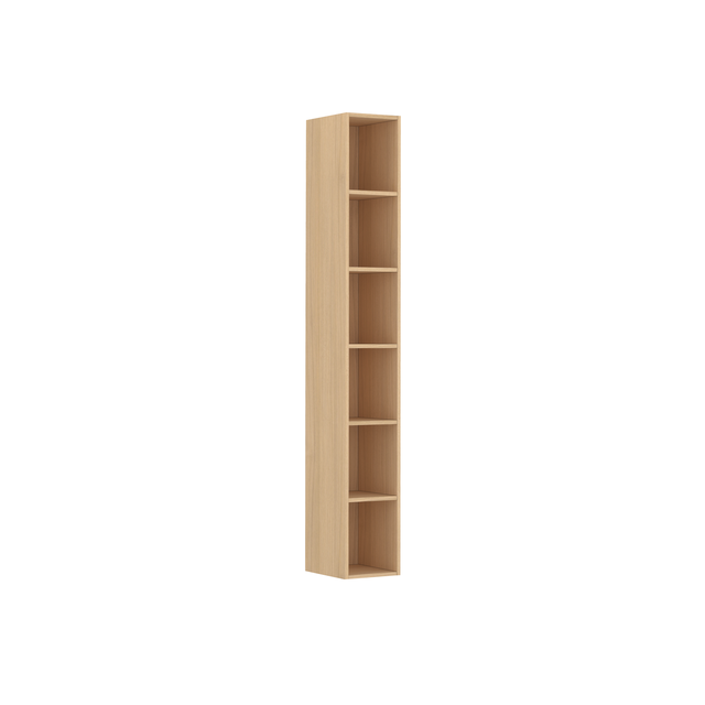 Módulo coluna estante aberta nicho efeito madeira 30x215x37 cm Delinia ID
