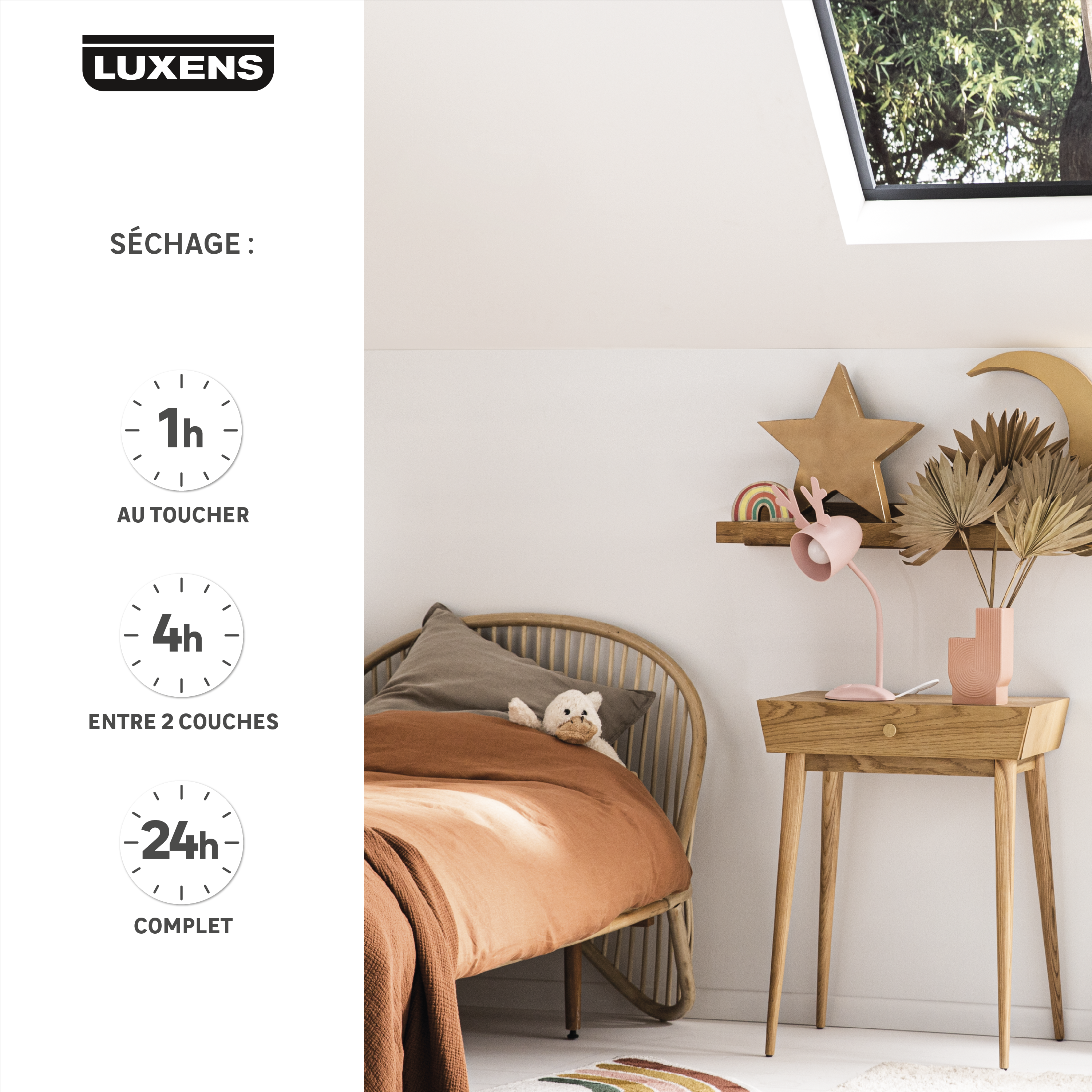 Peinture mur, plafond, boiserie blanc velours LUXENS Couvrant 10L+20% grat - 4