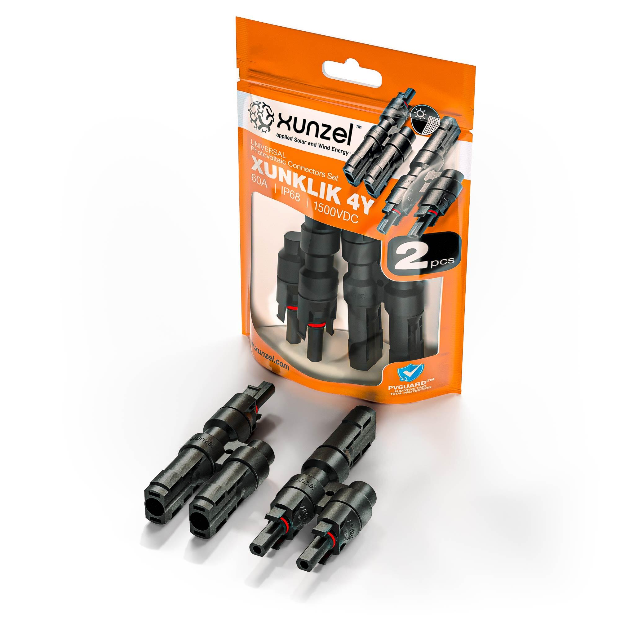 Conjunto Conector Solar Duplos XUNKLIK-4-Y-XUNZEL M/F 60A - 3