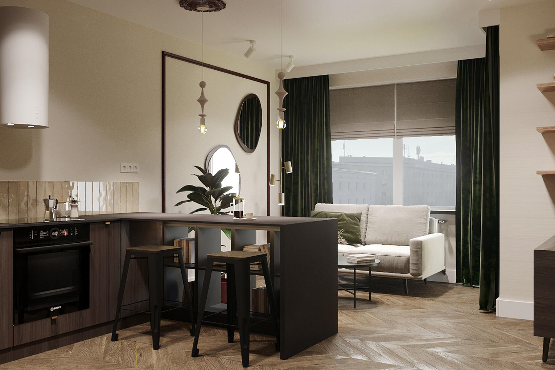 Lampa wisząca Tower Sabia 1xE27 15W 10 cm beżowa TK LIGHTING - 4