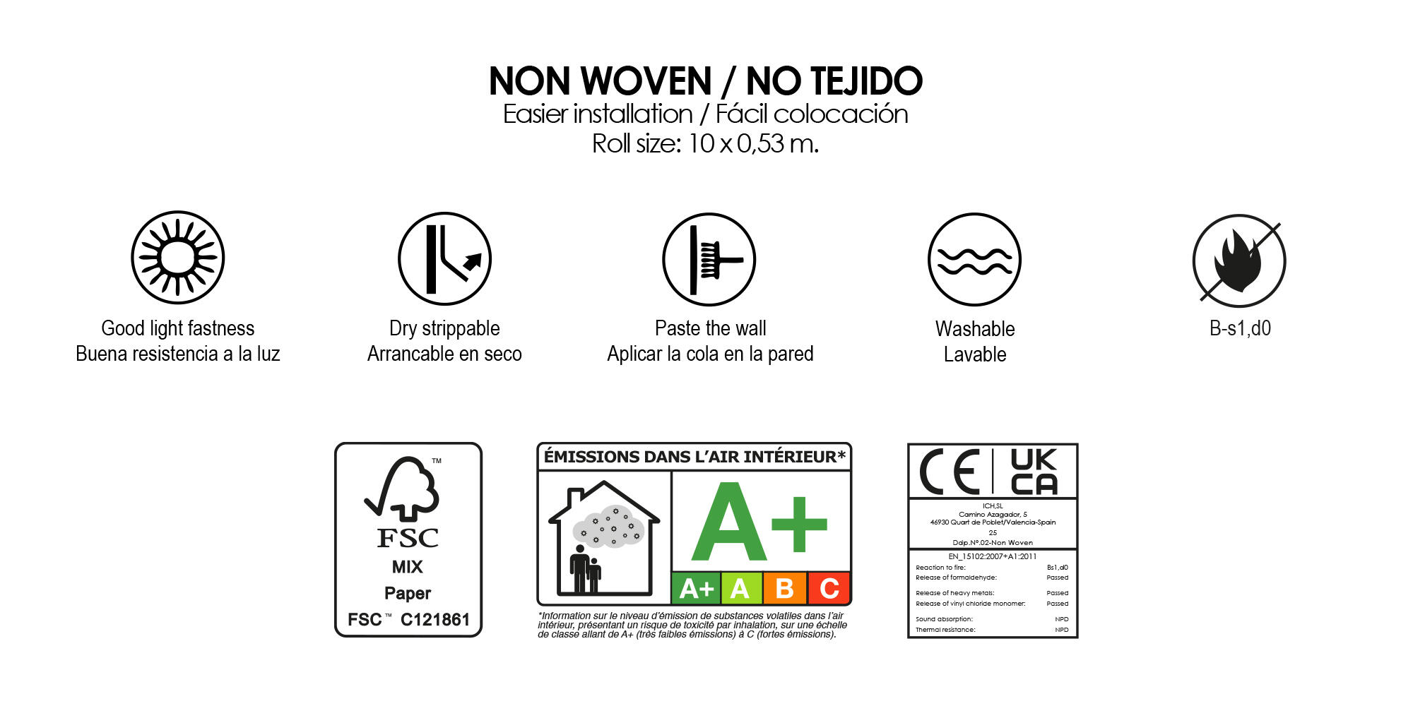 Papel pintado TNT aplicación cola en pared Étnico 2746 raya etnica beige marrón  ICH 53cmx10m limpieza con paño húmedo - 5