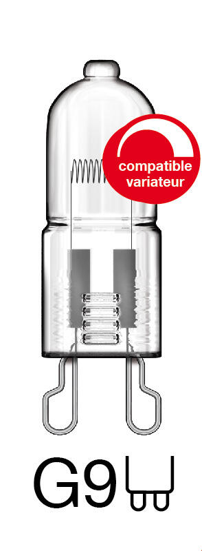 3 ampoules halogène, capsule G9, 410lm, blanc chaud, dimmables, XANLITE - 3