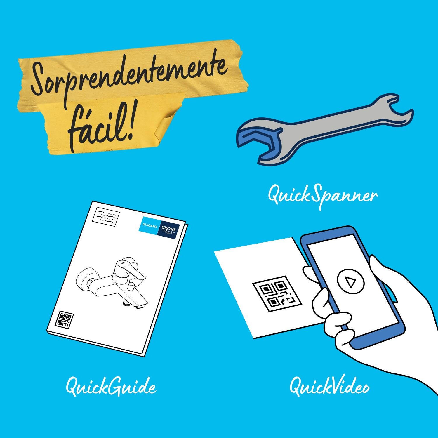 Grifo de ducha monomando GROHE Start New 22 cromo brillo Latón - 5