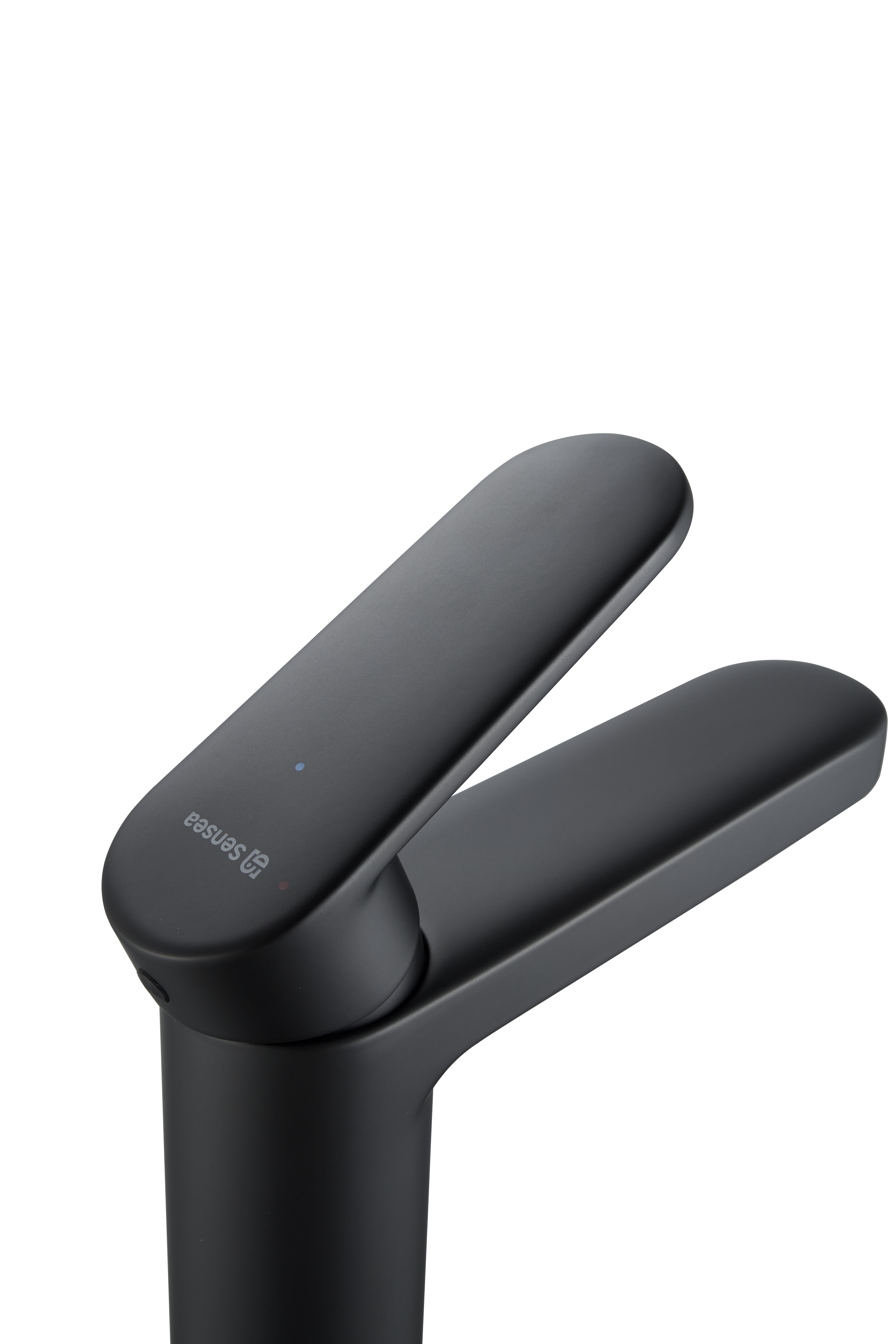 Rubinetto per lavabo a canna media getto laminare cristallino Icone nero spazzolato opaco SENSEA H 14.71 cm - 7