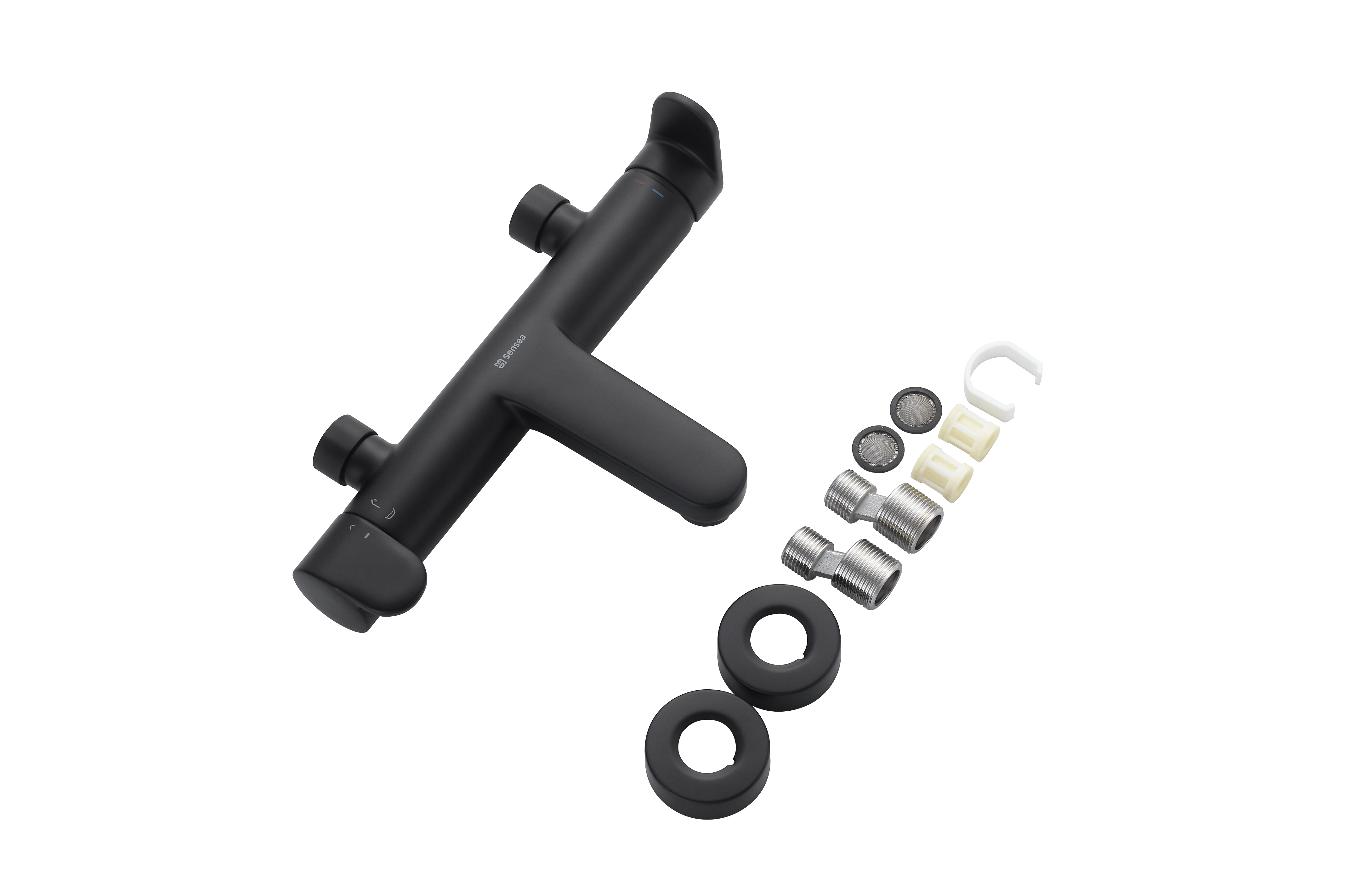 Grifo de bañera monomando SENSEA New Icone negro mate Latón - 8